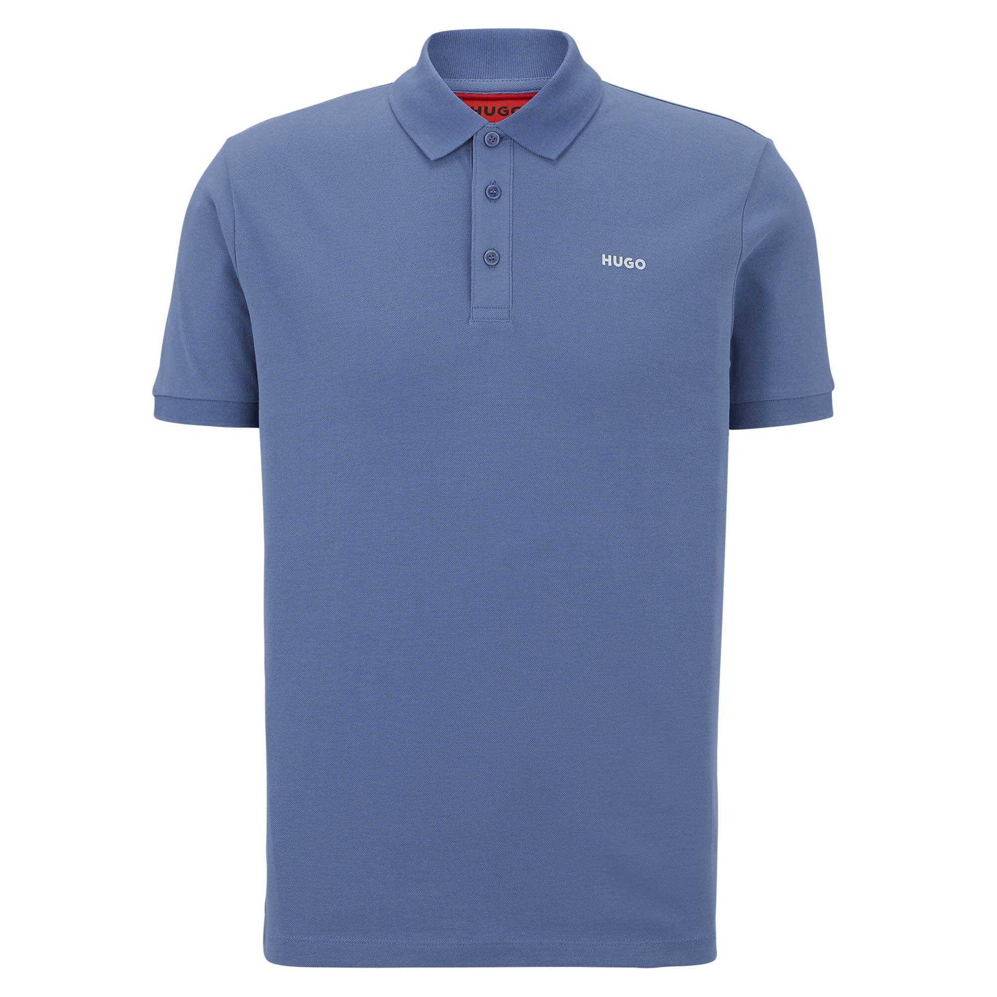 HUGO Poloshirt Herren Polo-Shirt - DONOS222, Pique, 1/2-Arm Mittelblau