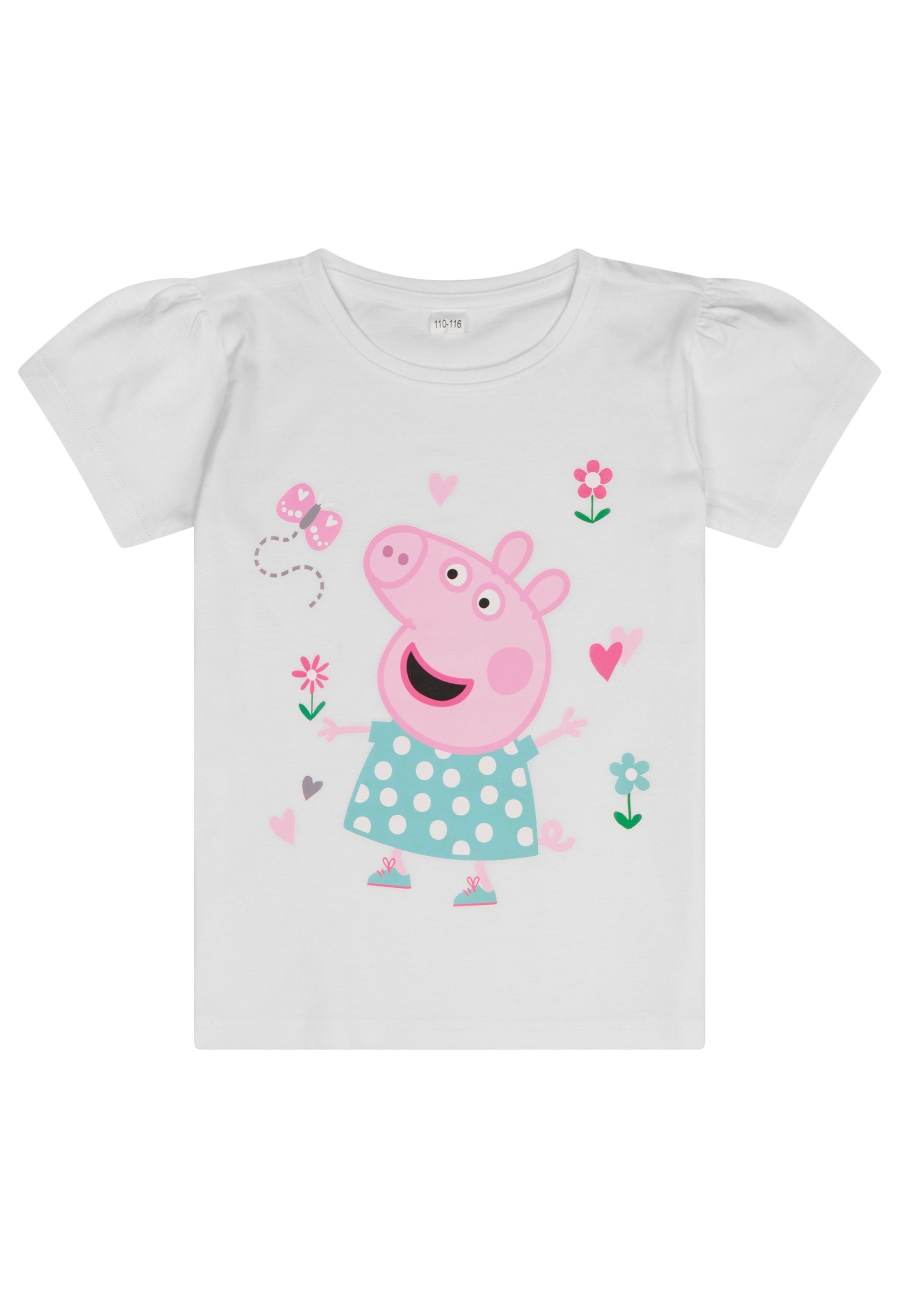 Peppa Pig T-Shirt Peppa Wutz Mädchen Kurzarm-Shirt Oberteil