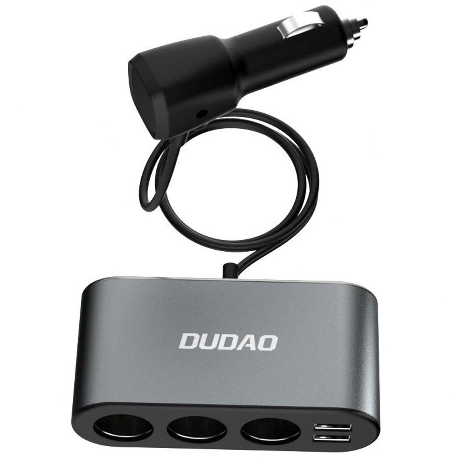 Dudao 12/24V KFZ Verteiler Steck Dose Zigarettenanzünder Smartphone-Ladegerät (3400 mA, Mehrfachstecker 2x USB Adapter PKW LKW Wohnwagen) – Bild 4 von 5