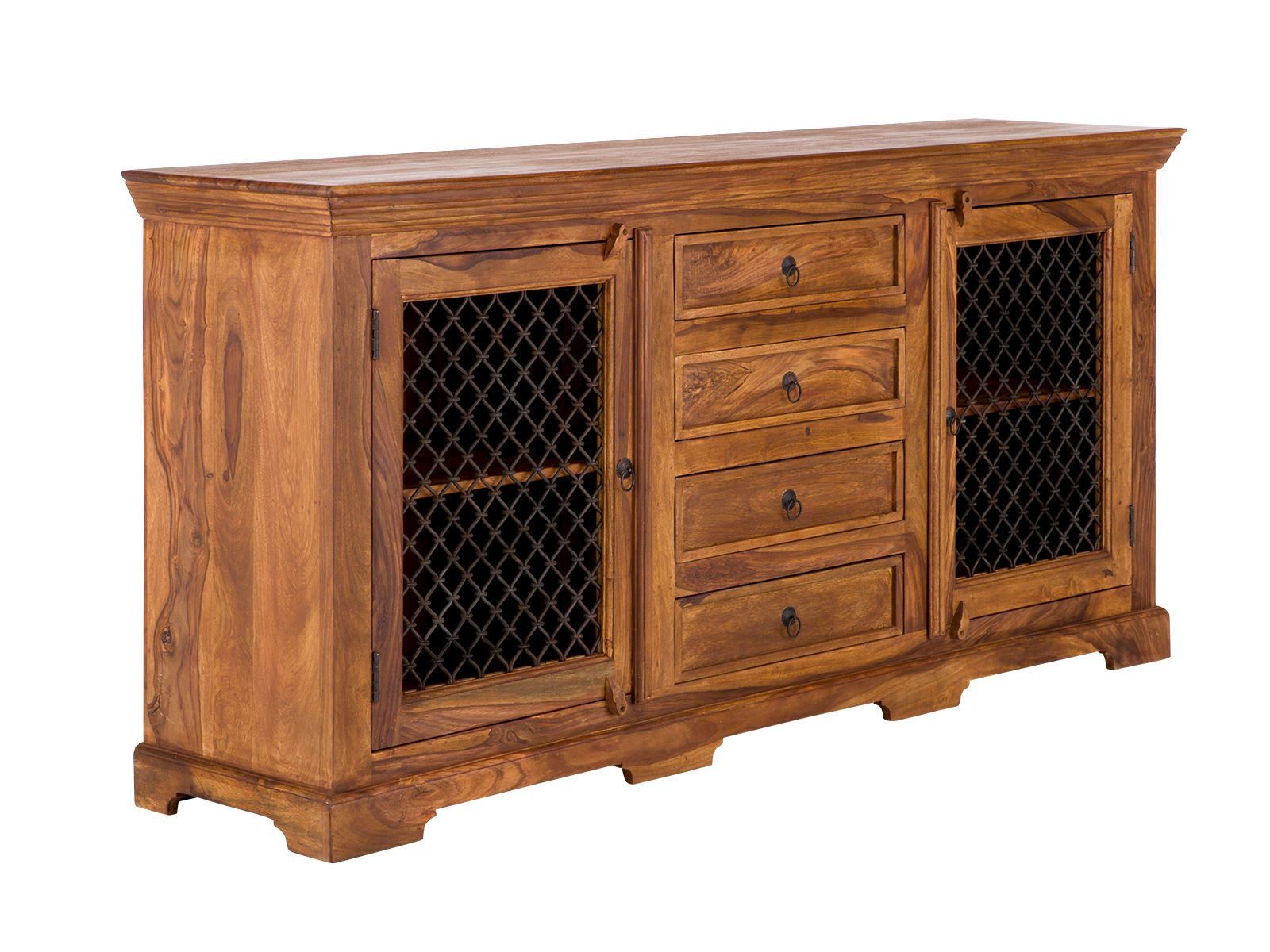 massivum Sideboard Merlow 4 Schub, rustikale Kommode aus Akazie (13 St)