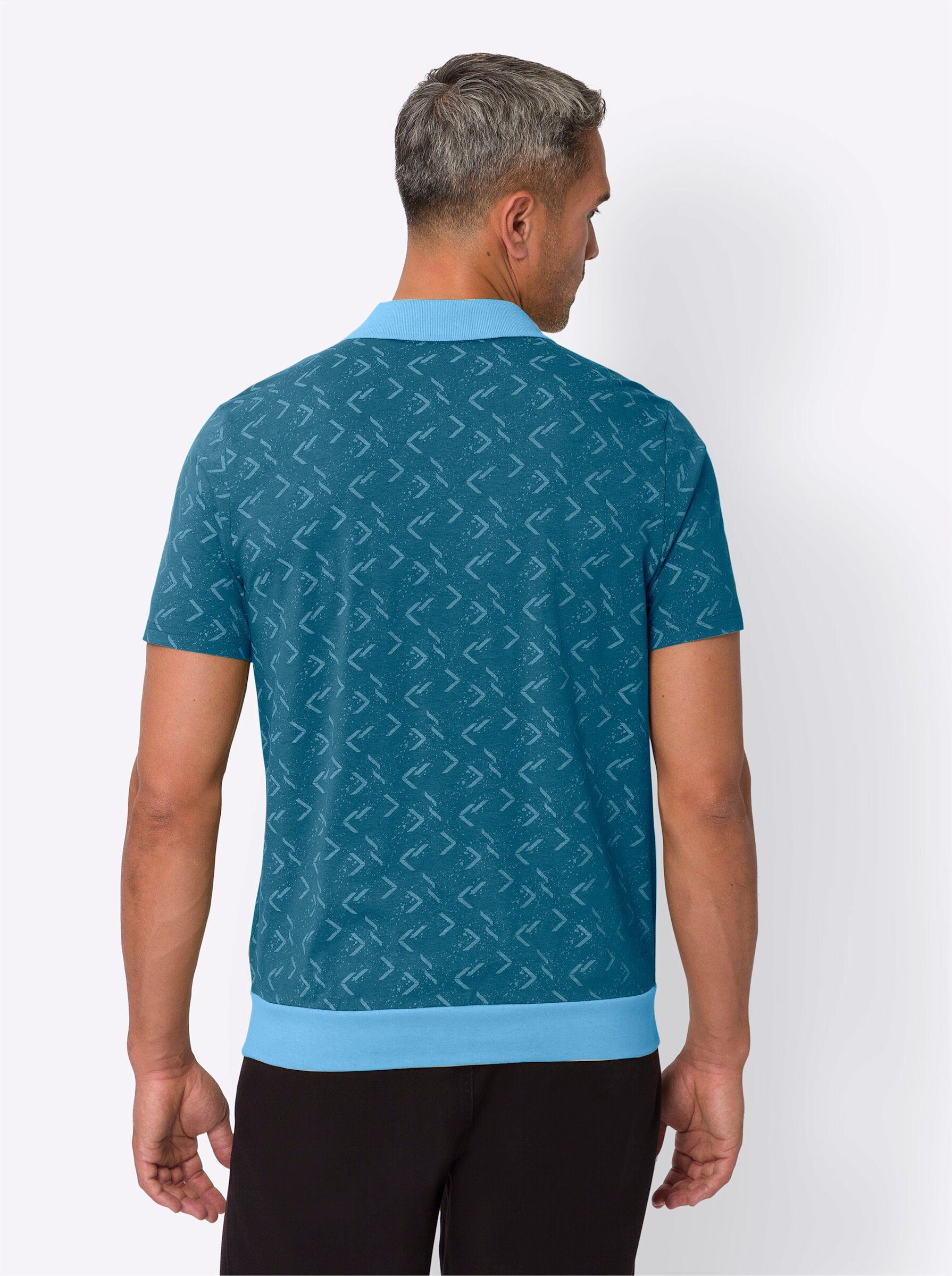 Sieh an! T-Shirt topas-aqua-bedruckt