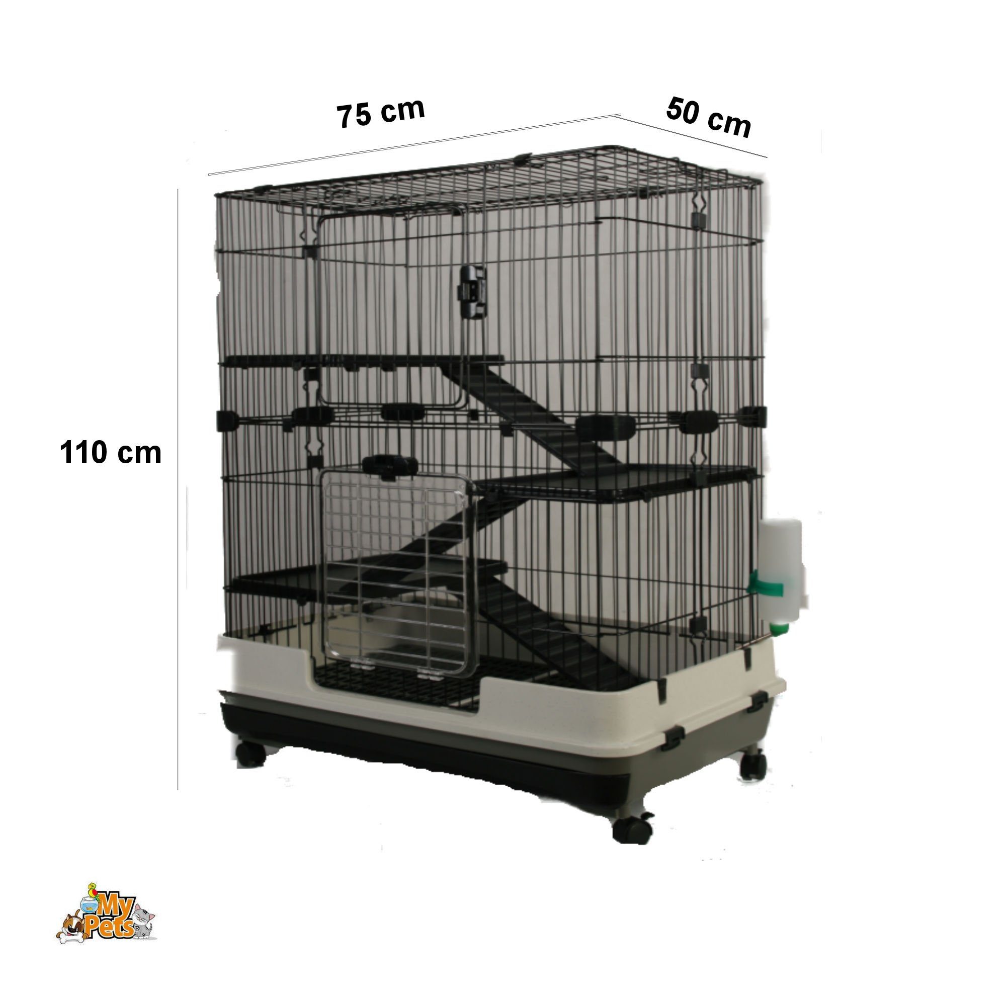 MYPETS Kleintierkäfig Nagervoliere BIG CAGE XL Nagerkäfig Käfig Voliere Metall Nager