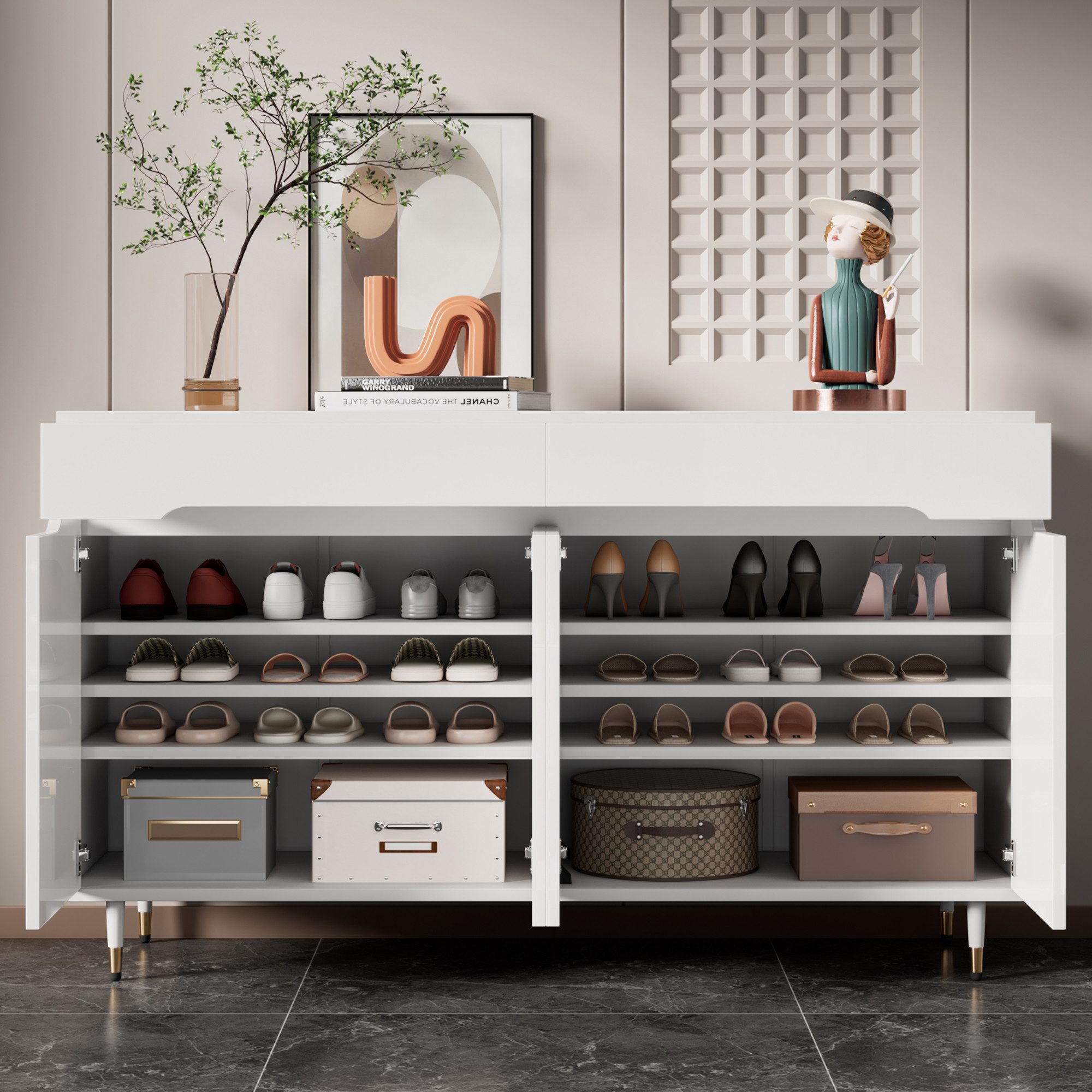 REDOM Schuhschrank Schuhschrank Schuhorganizer moderner Flurmöbel günstig online kaufen