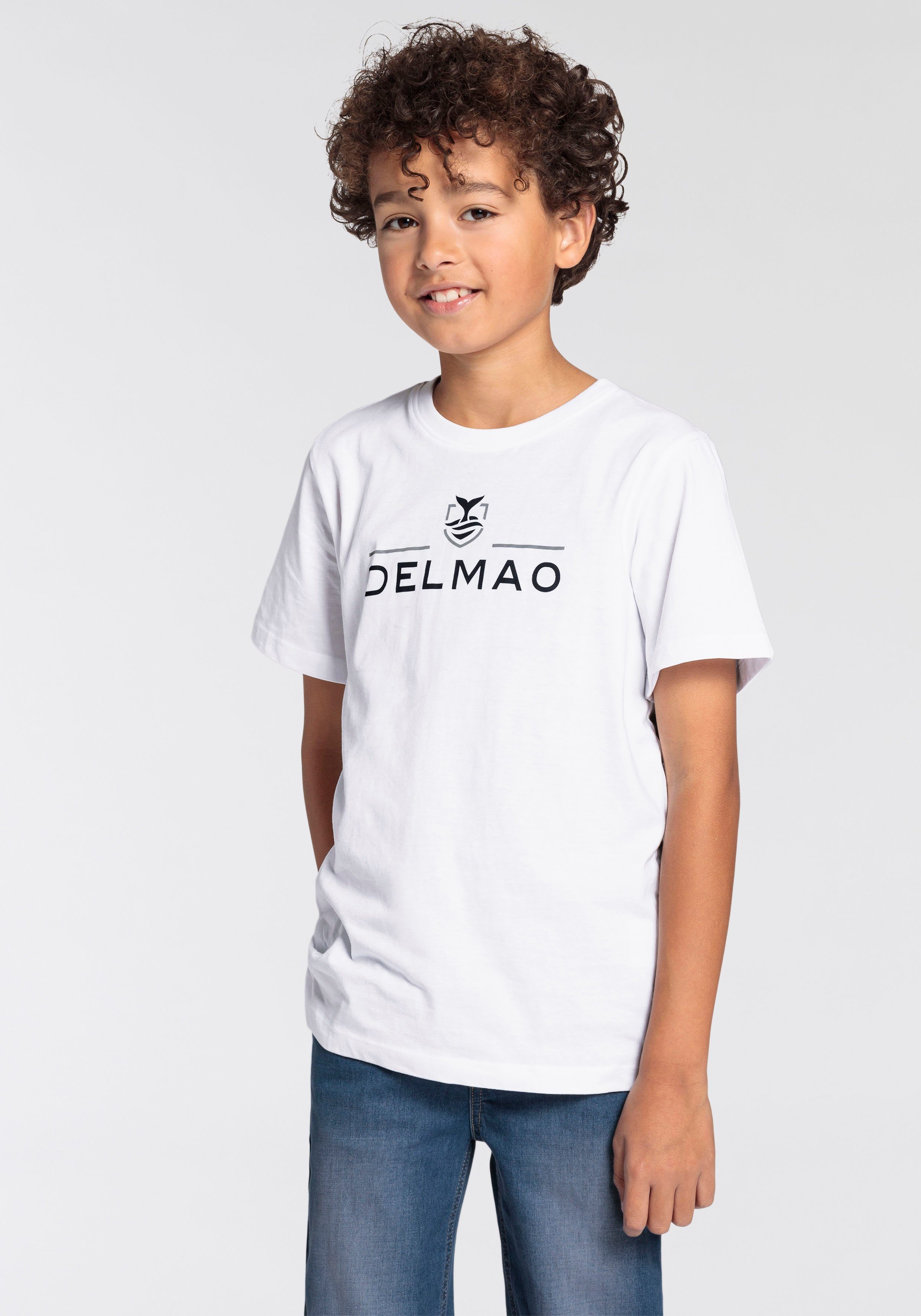 von T-Shirt DELMAO NEUE Delmao T-Shirt für Jungen Logo-Print. MARKE, Jungen, für mit