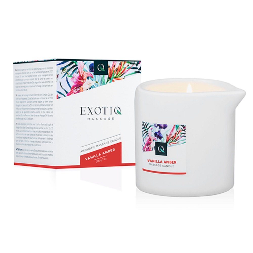 Exotiq Massagekerze Vanilla Amber Packung mit 200g, 1-tlg., mit sinnlichem Duft (Vanille Ambra)