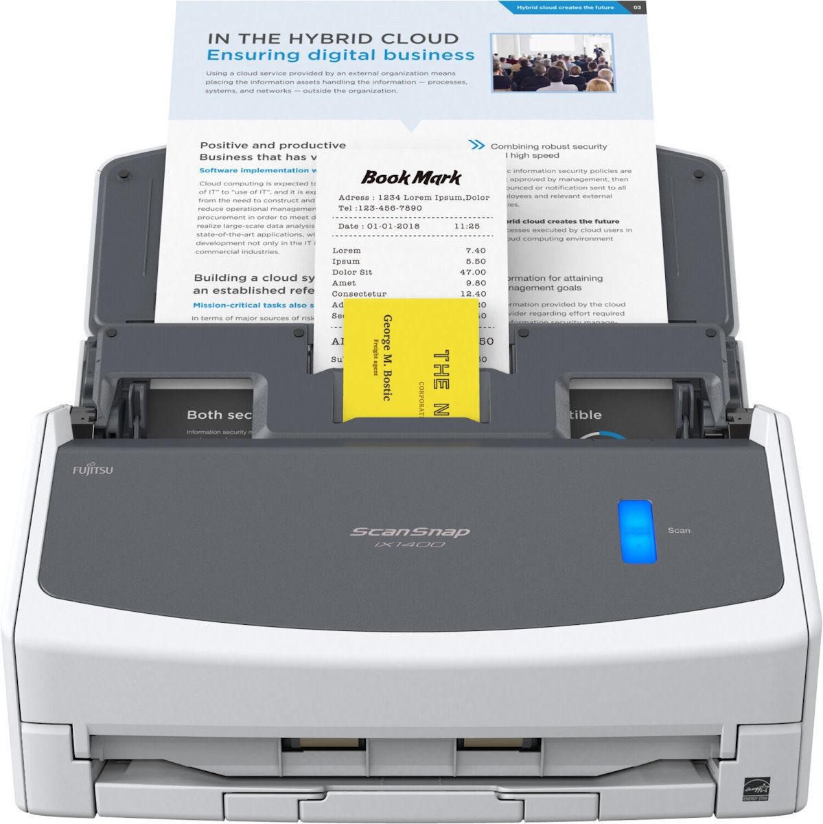 Ricoh PA03820-B001 - ScanSnap iX1400, ADF Dokumentenscanner, Duplex, USB, A4 Dokumentenscanner