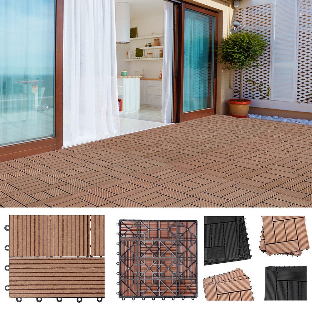 Deuba Holzfliesen 1x Mosaik Terrakotta günstig online kaufen