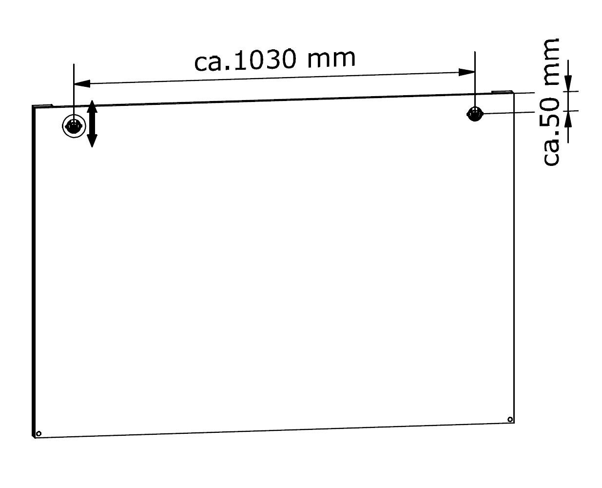 Feldmann-Wohnen Wandspiegel Montana (Rahmenoptik, Wandmontage, 1-St., moderne Holzoptik), 123x3,7x85cm Eiche Lefkas /Grau