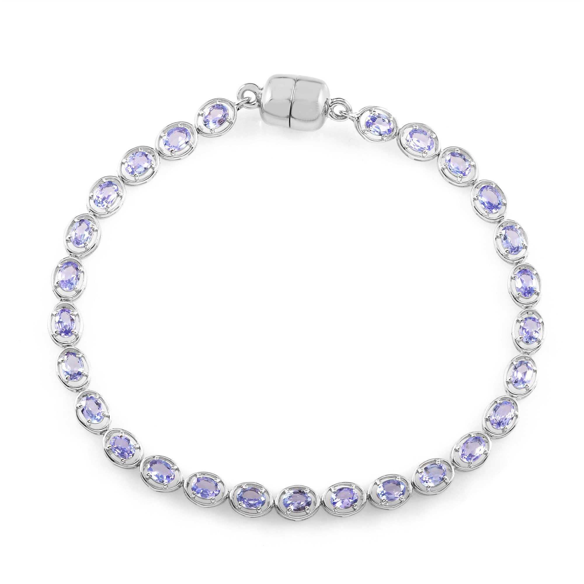 Cavill Silberarmband Tansanit-Sterlingsilber-Armband, 3,92ct Tansania (1-tlg)