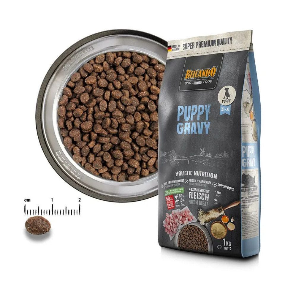 Belcando Puppy Gravy - hochwertiges Trockenfutter mit instant Sauce für Welpen, Trockenfutter für: Hunde