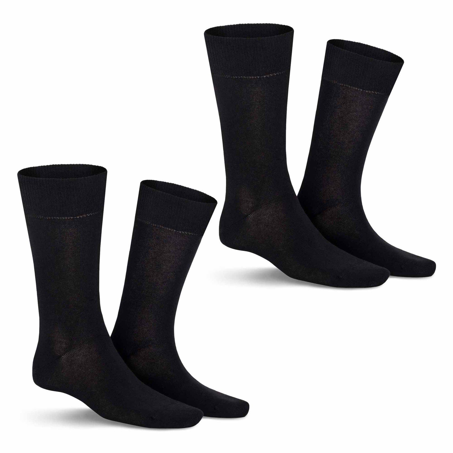 KUNERT Basicsocken COMFORT COTTON 2-PACK (2-Paar) Herren Socken im Doppelpack mit hohem Baumwoll-Anteil Black 0070