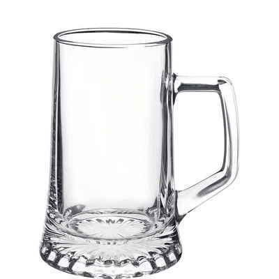 Bormioli Rocco Bierkrug Stern, Glas, Bierseidel Bierkrug Bierglas 510ml Glas transparent 6 Stück