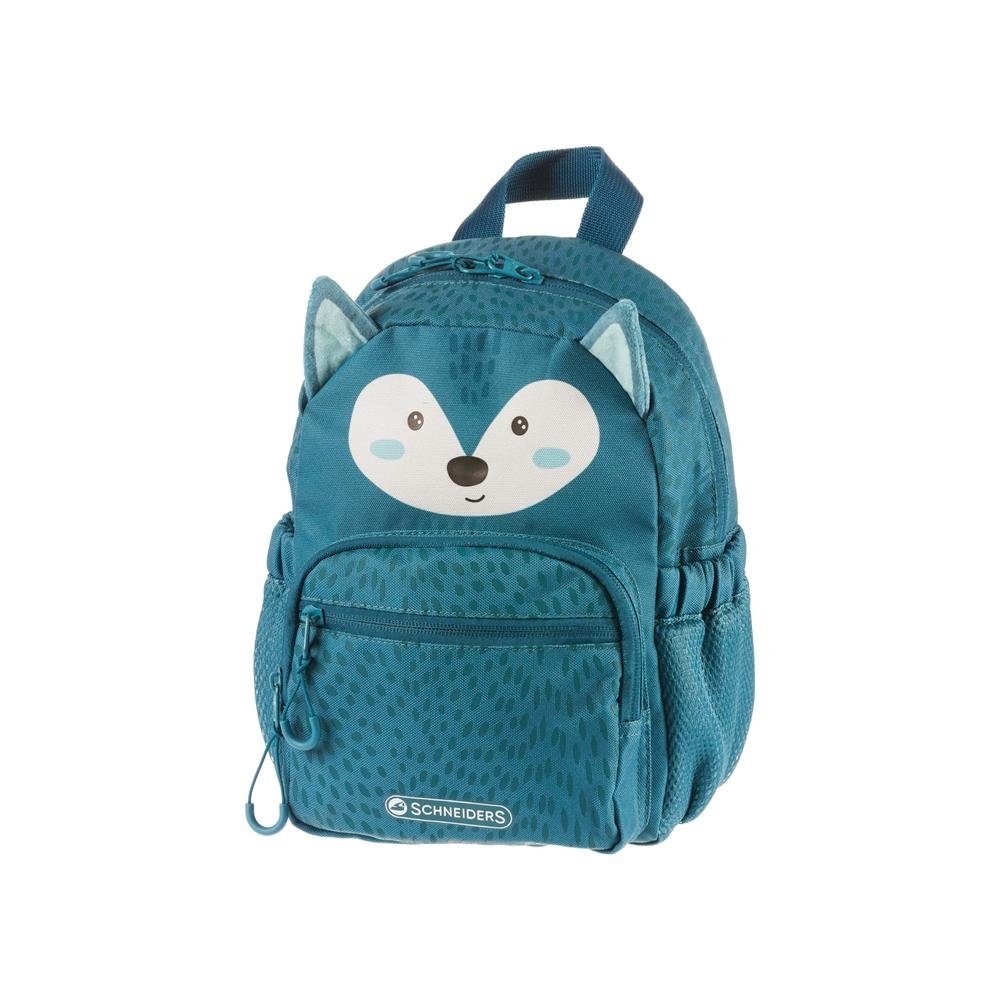 Schneiders Vienna Kinderrucksack Wolf, Blau, 6 Liter, Rucksack für Kindergarten, Freizeit und Wandern