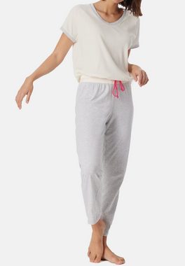 Schiesser Pyjama Casual Nightwear (Set, 2 tlg) Schlafanzug - Atmungsaktiv - Set aus T-Shirt und 7/8-Hose