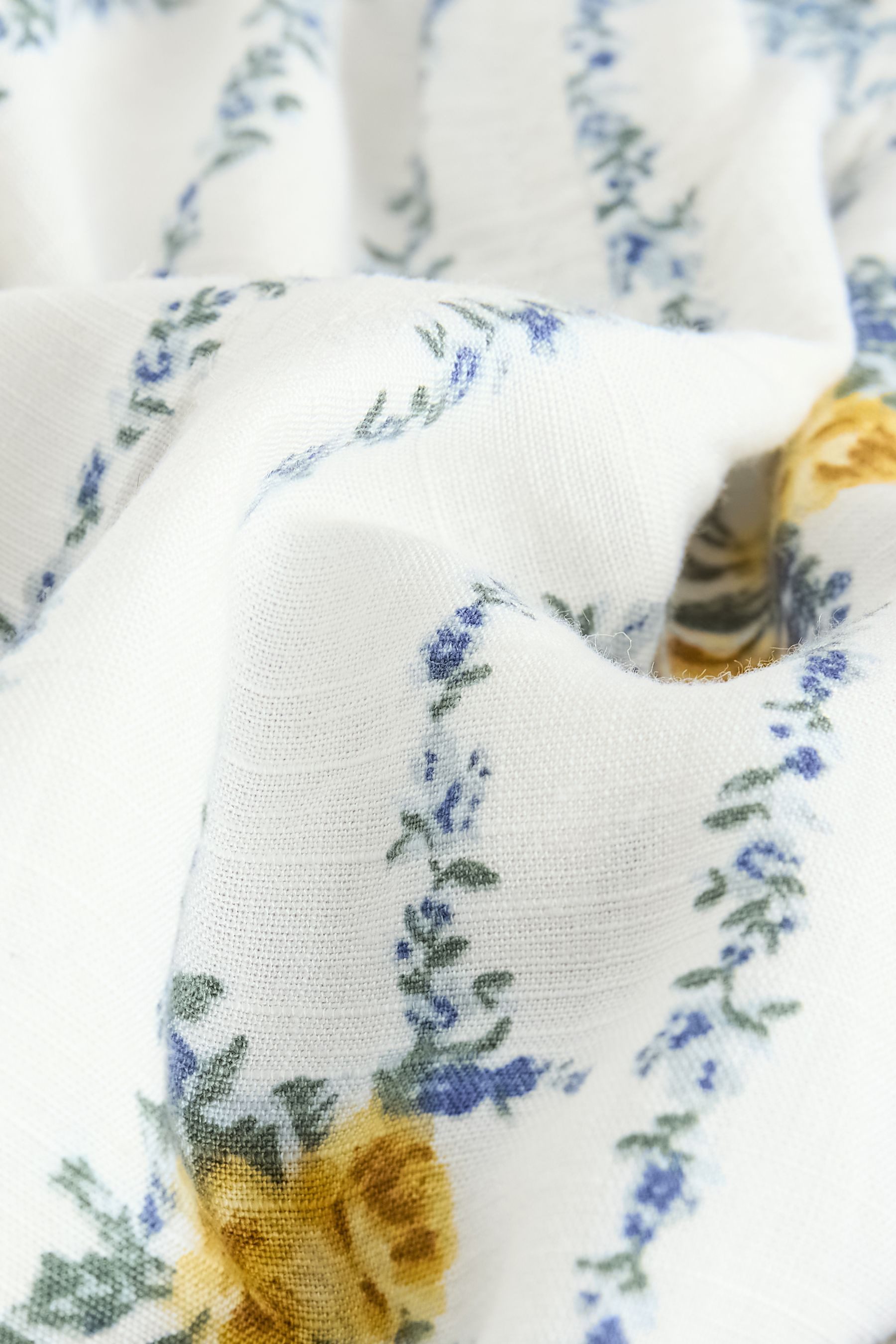 Next Carmenbluse Bardot-Oberteil mit Puffärmeln und Leinenanteil (1-tlg)