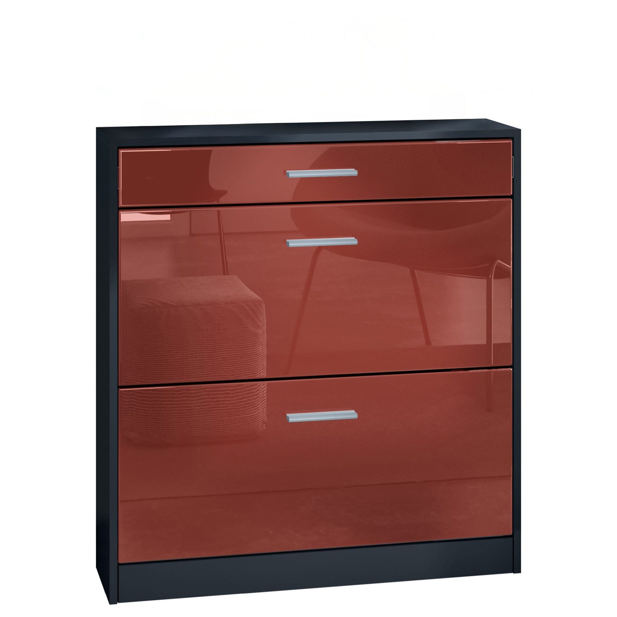 InnoFurn Schuhschrank Roma Schuhkipper (schmaler Flurschrank) Platzsparender Schuhkipper Flurschrank für Diele Flur Garderobe