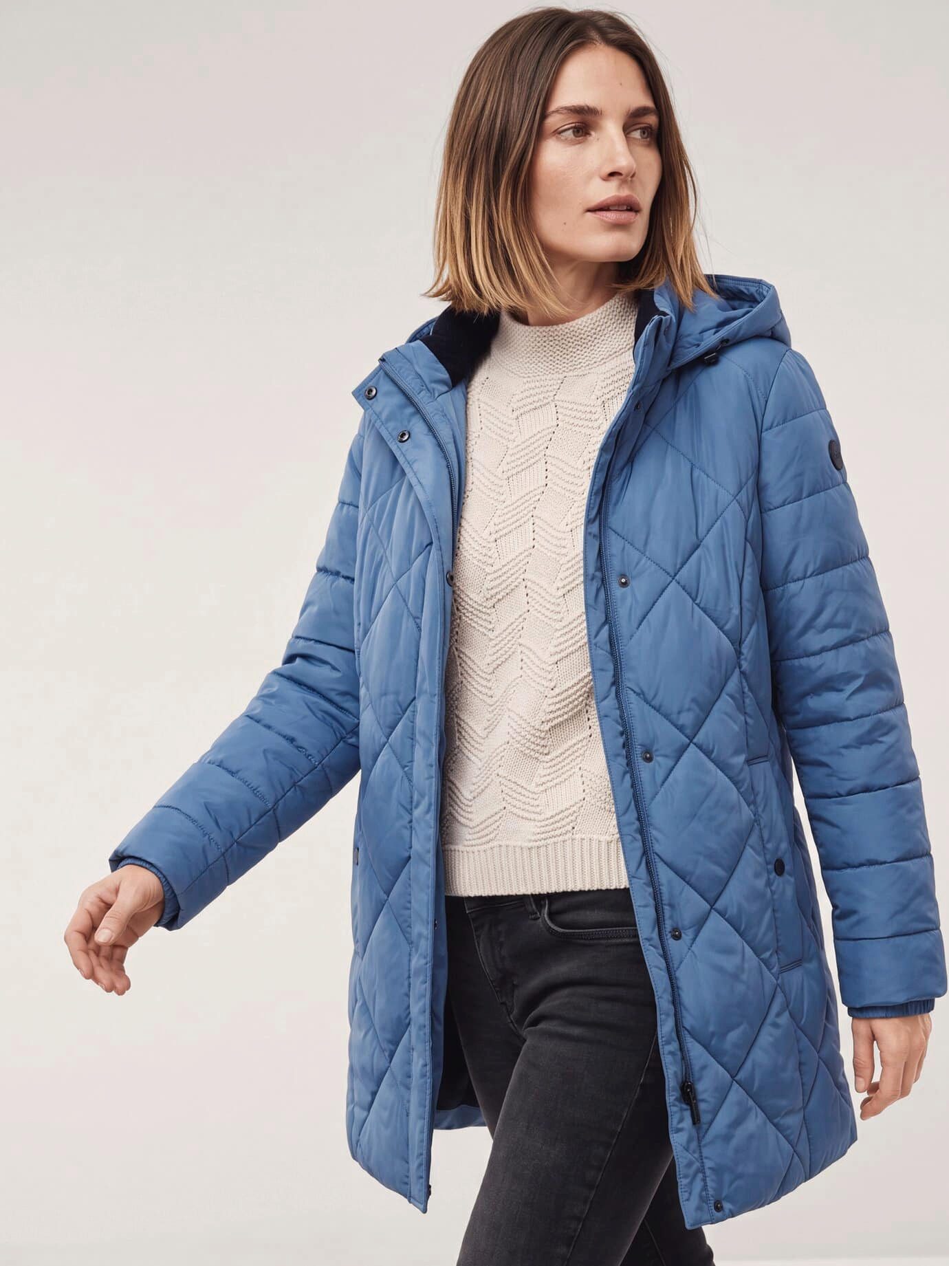 Walbusch Funktionsjacke Damen Wasserdichte Thermo Jacke Stehkragen, modern, atmungsaktiv, wärmend, Kurzgröße