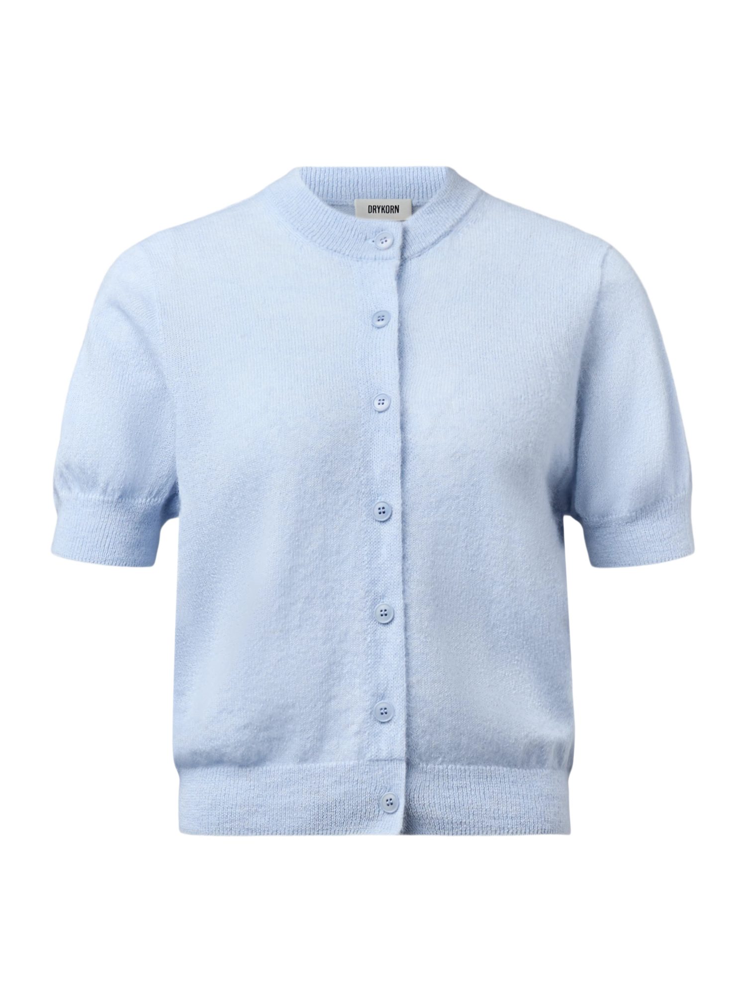 Drykorn Strickpullover blau,Casual,Alpaka,Unifarben,Rundhals,Kurzarm,Relaxed Fit