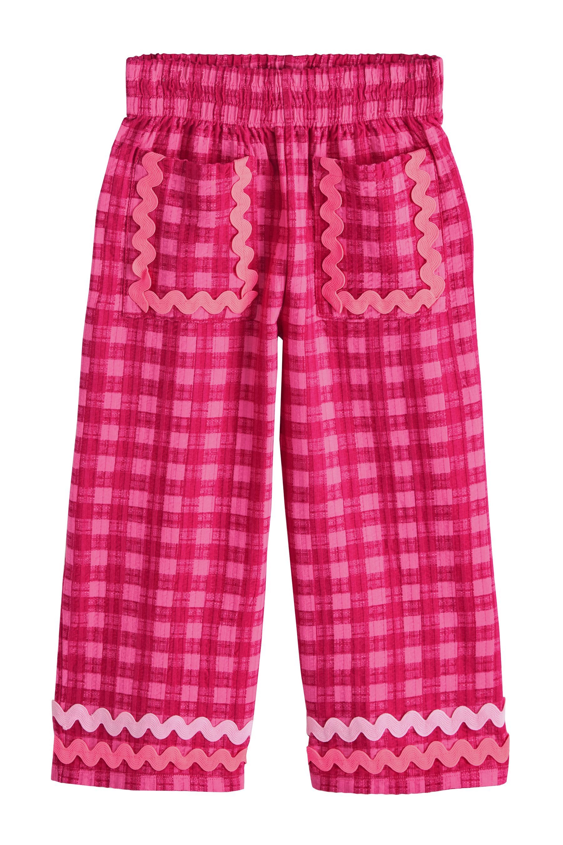 Palazzohose Hose mit weitem Bein und Bogenkante