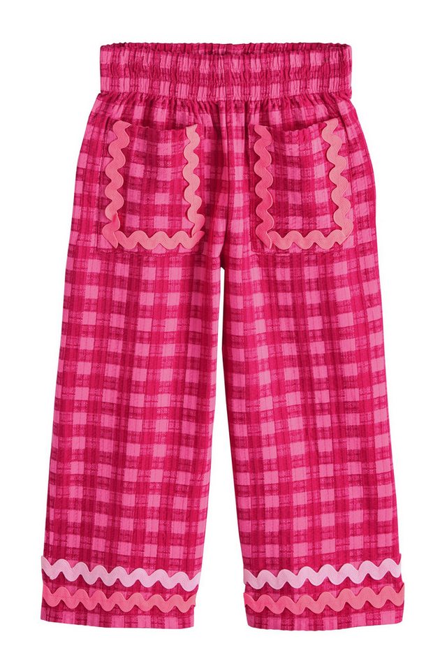Next Palazzohose Hose mit weitem Bein und Bogenkante (1-tlg)