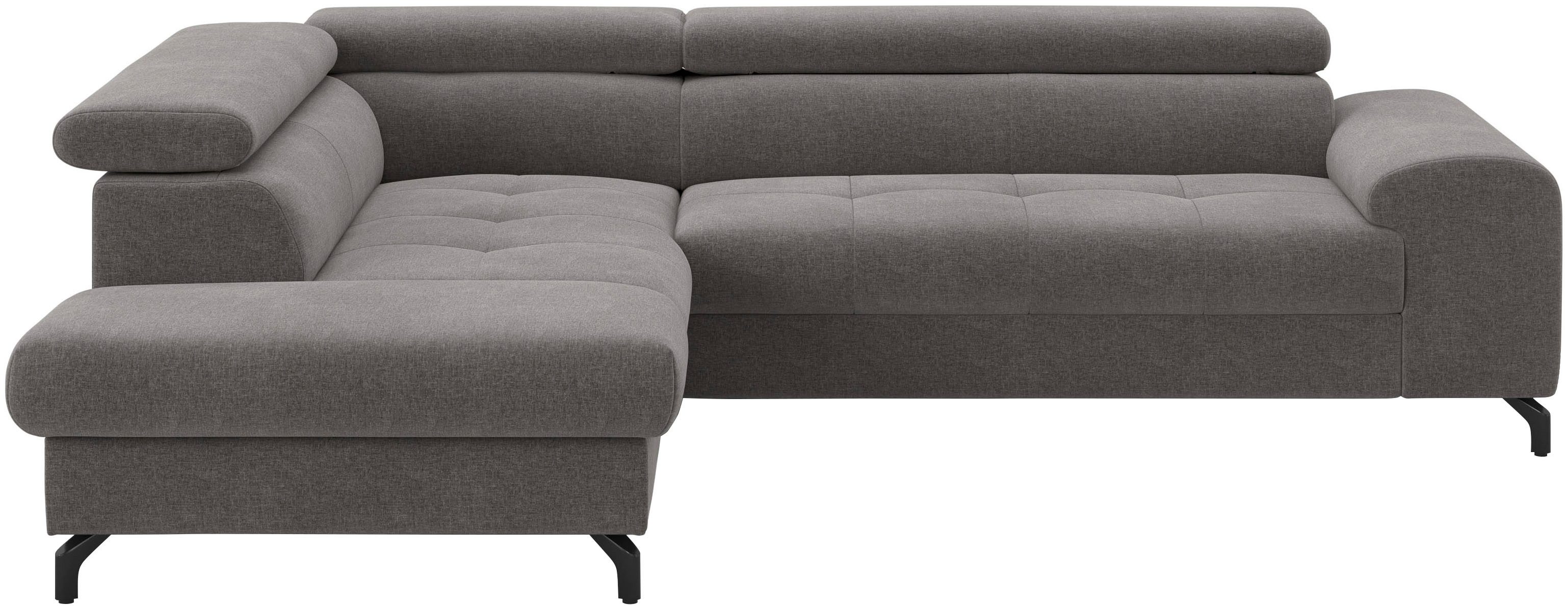 COTTA Ecksofa Aura L-Form, B: 260 cm, mit Bettfunktion, Bettkasten & Kopfte günstig online kaufen