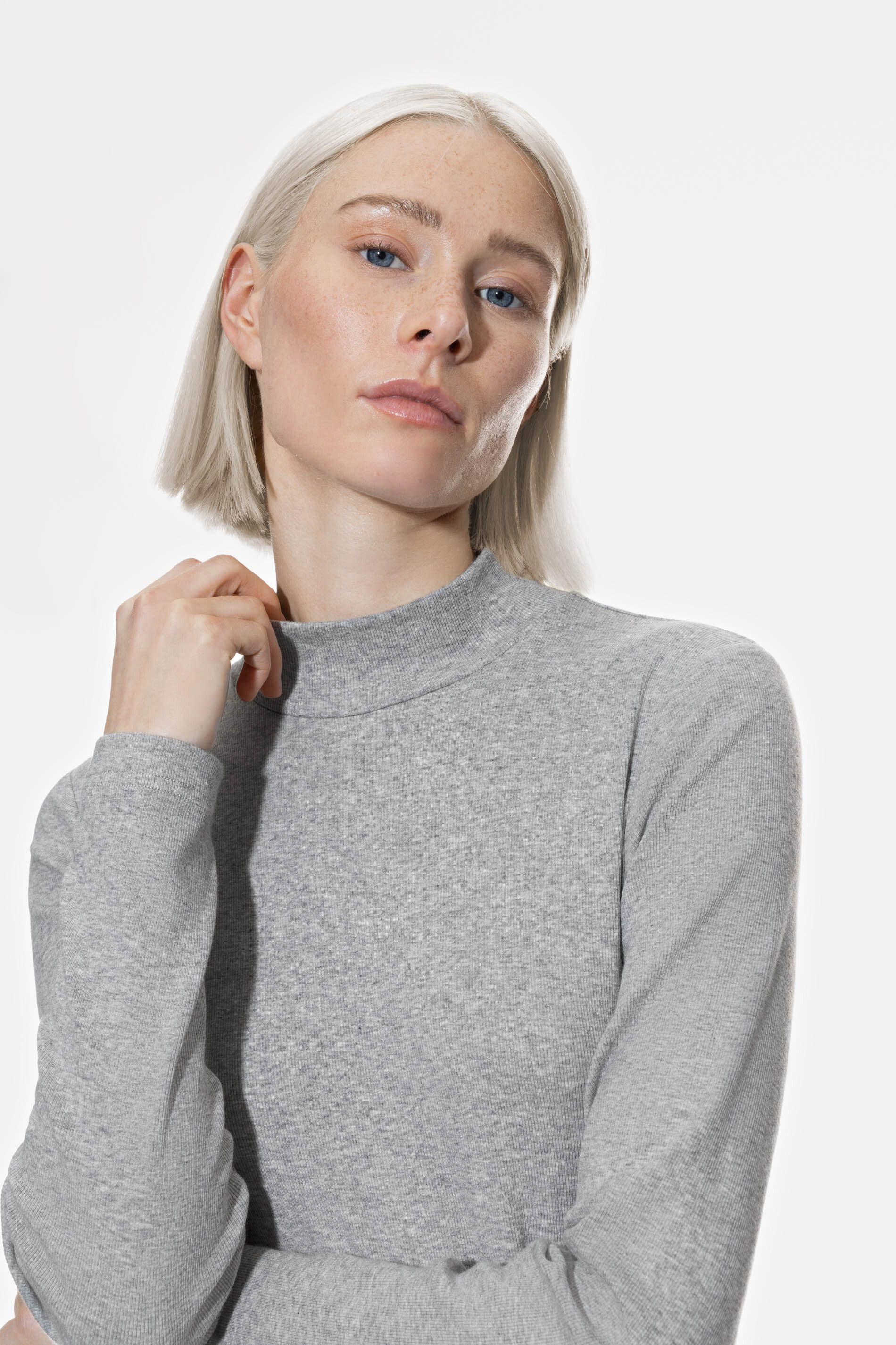 Mey Pyjamaoberteil Mey female Shirt langarm Serie Modern Rib Uni (1-tlg)