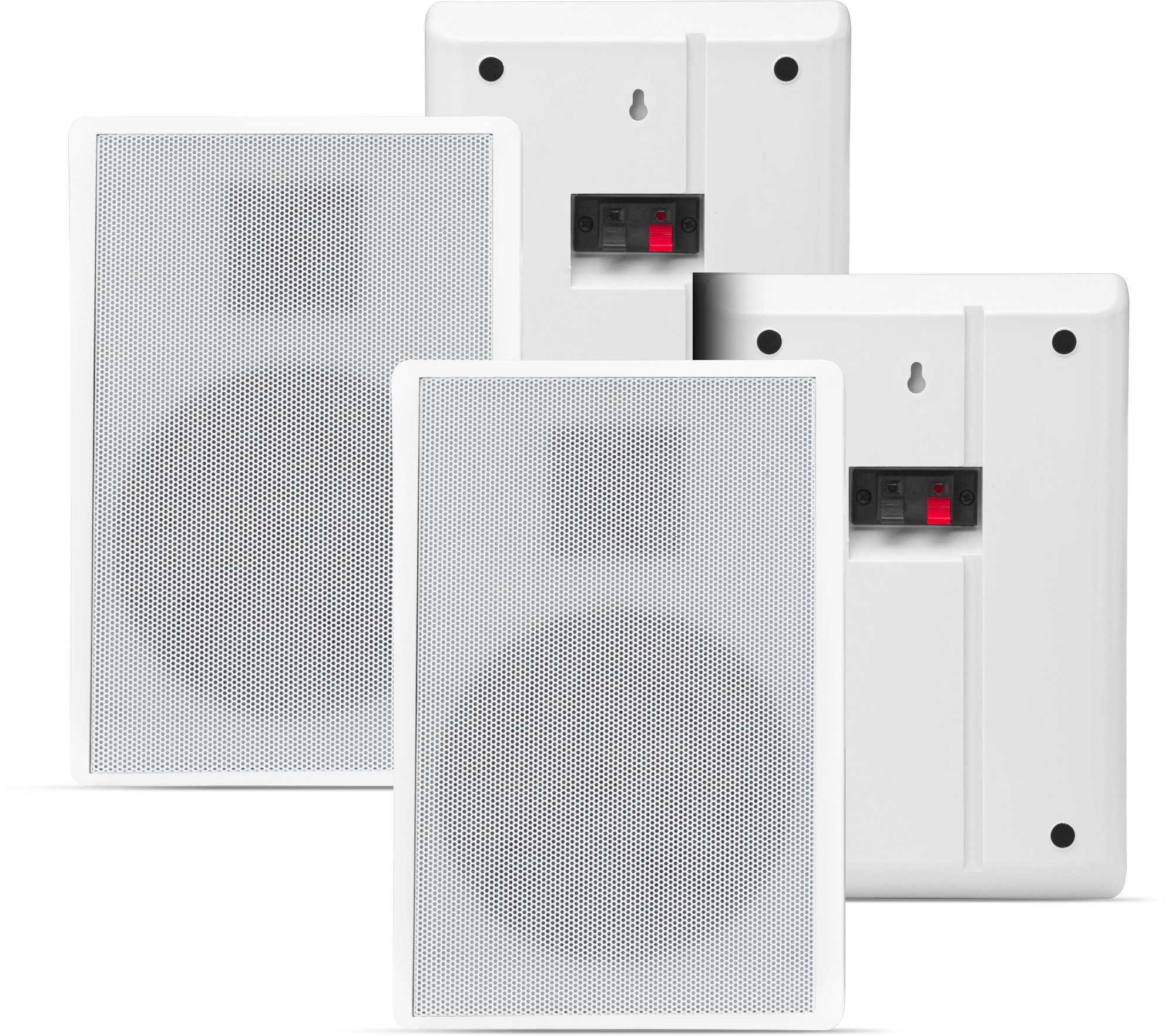 Pronomic FLS-540 Paar Flatpanel Wandlautsprecher Box weiß 2x Set - Slim Design Lautsprecher 2 Wege (25 W, HiFi Flachlautsprecher, 5,25"/133 mm Woofer, 1,2"/30 mm Tweeter)