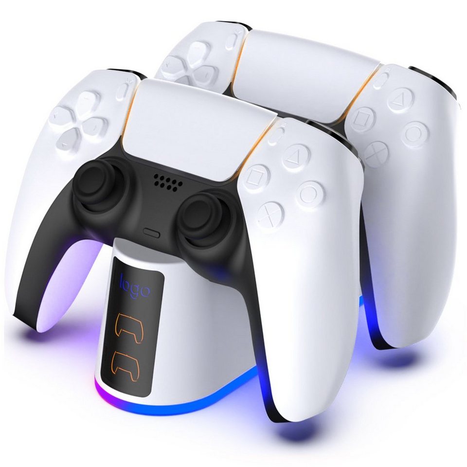 Haiaveng Ladestation für PS5 Controller mit Einstellbarem RGB Licht PlayStation  5-Controller