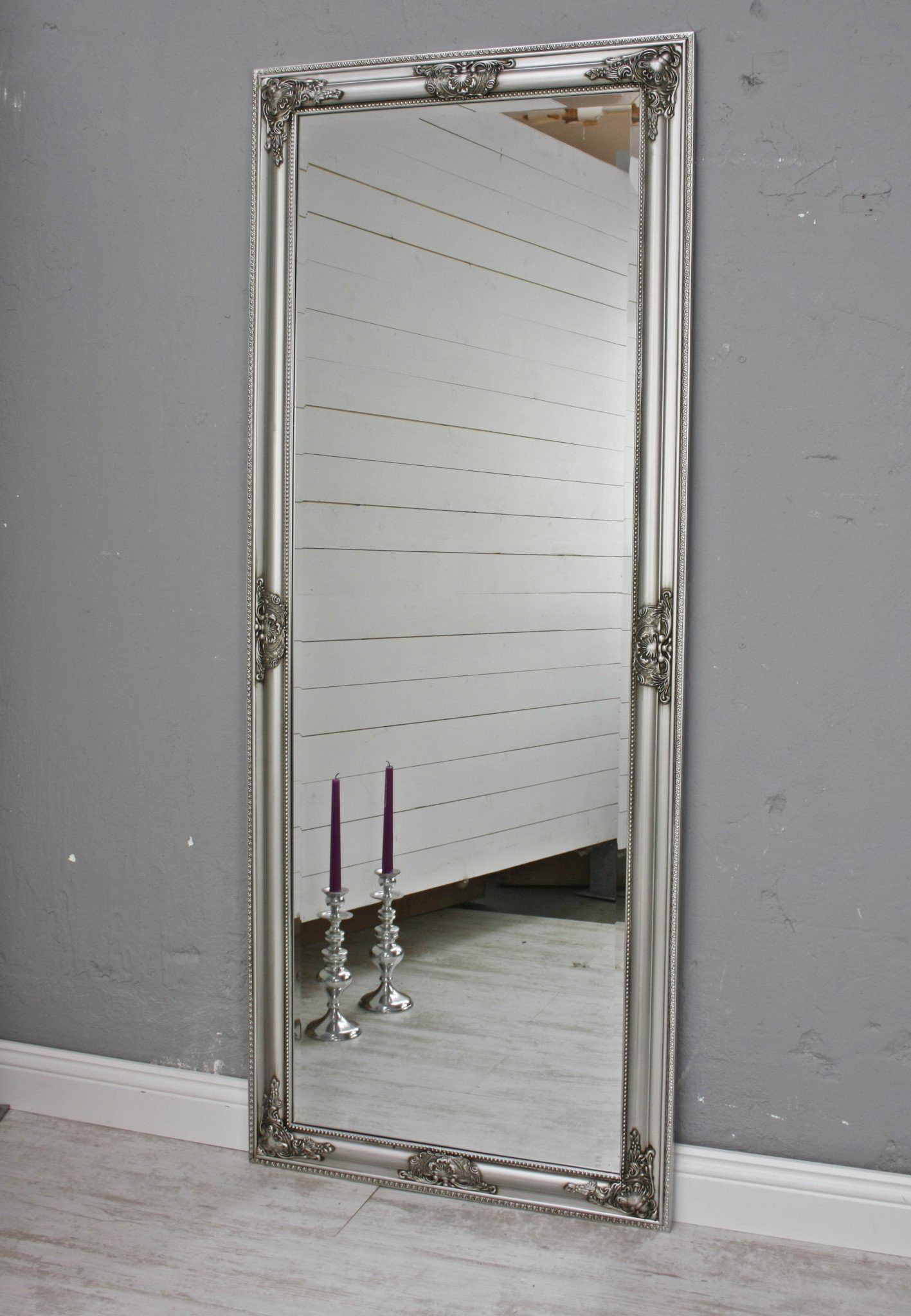 elbmöbel Wandspiegel »Spiegel silber barock 150cm«, Spiegel: Wandspiegel  150x60x7 cm silber Eleganter Wohnstil online kaufen | OTTO