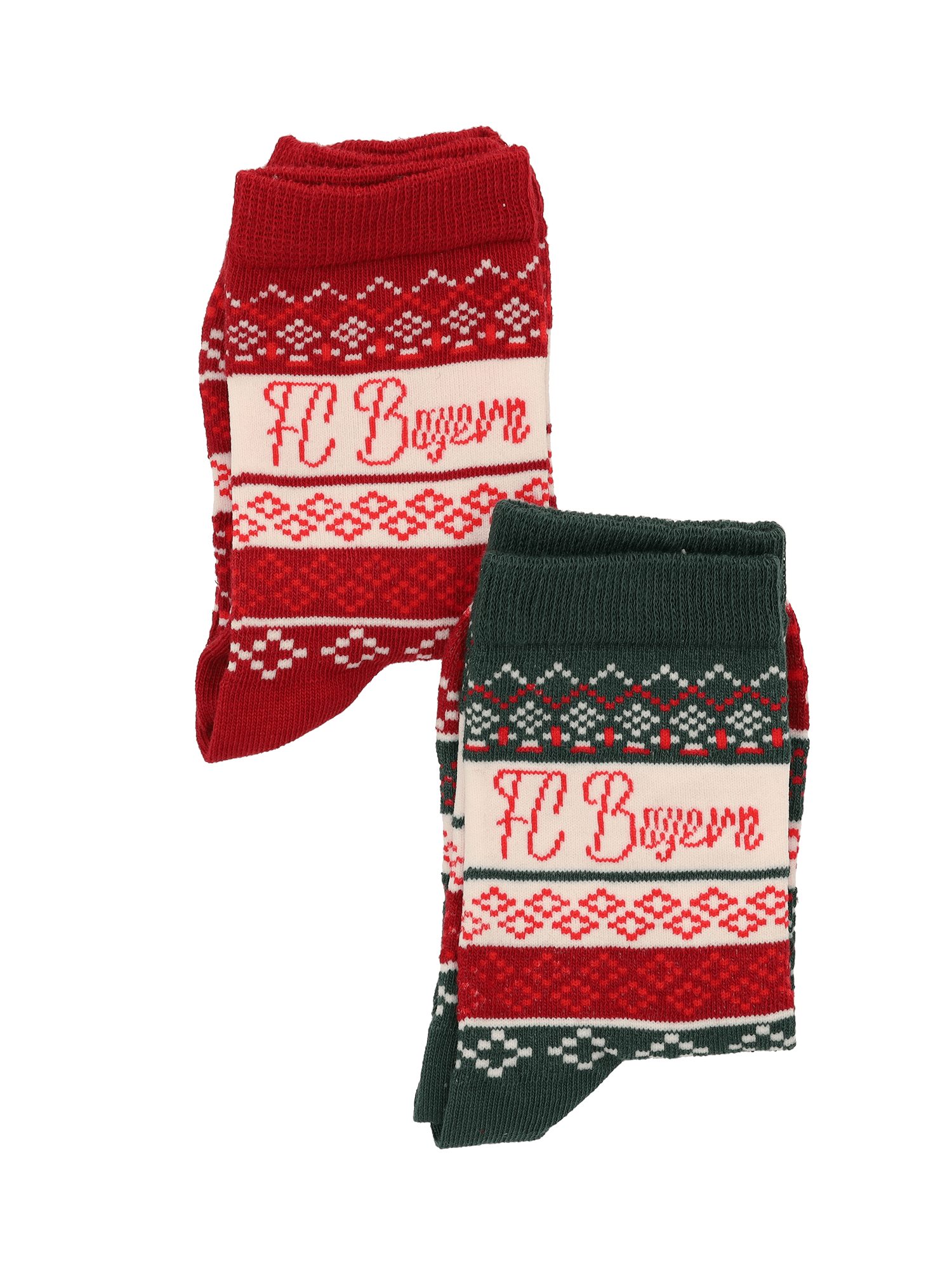 FC Bayern München Socken FC Bayern München, Socken 2er-Set Winter, Kinder, Mehrfarbig