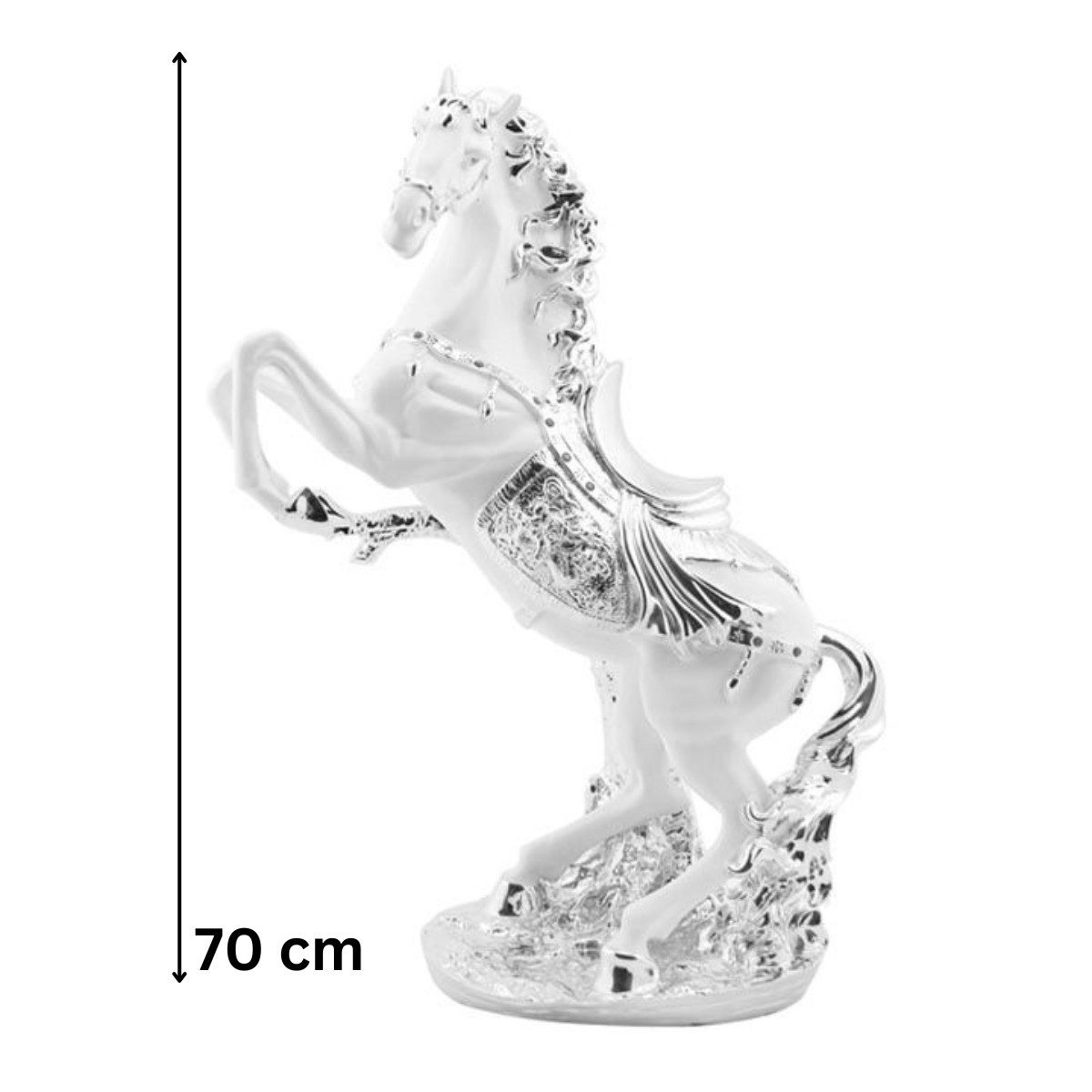 alesvelt Dekofigur Moderne Pferd Figur aus Keramik 70 cm