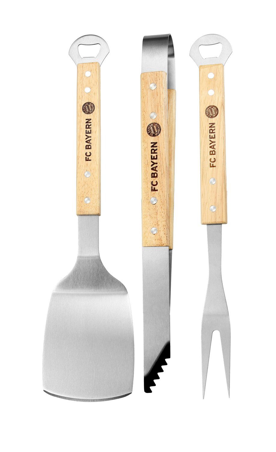 Grillbesteck-Set FC Bayern München Grillbesteck 3er Set