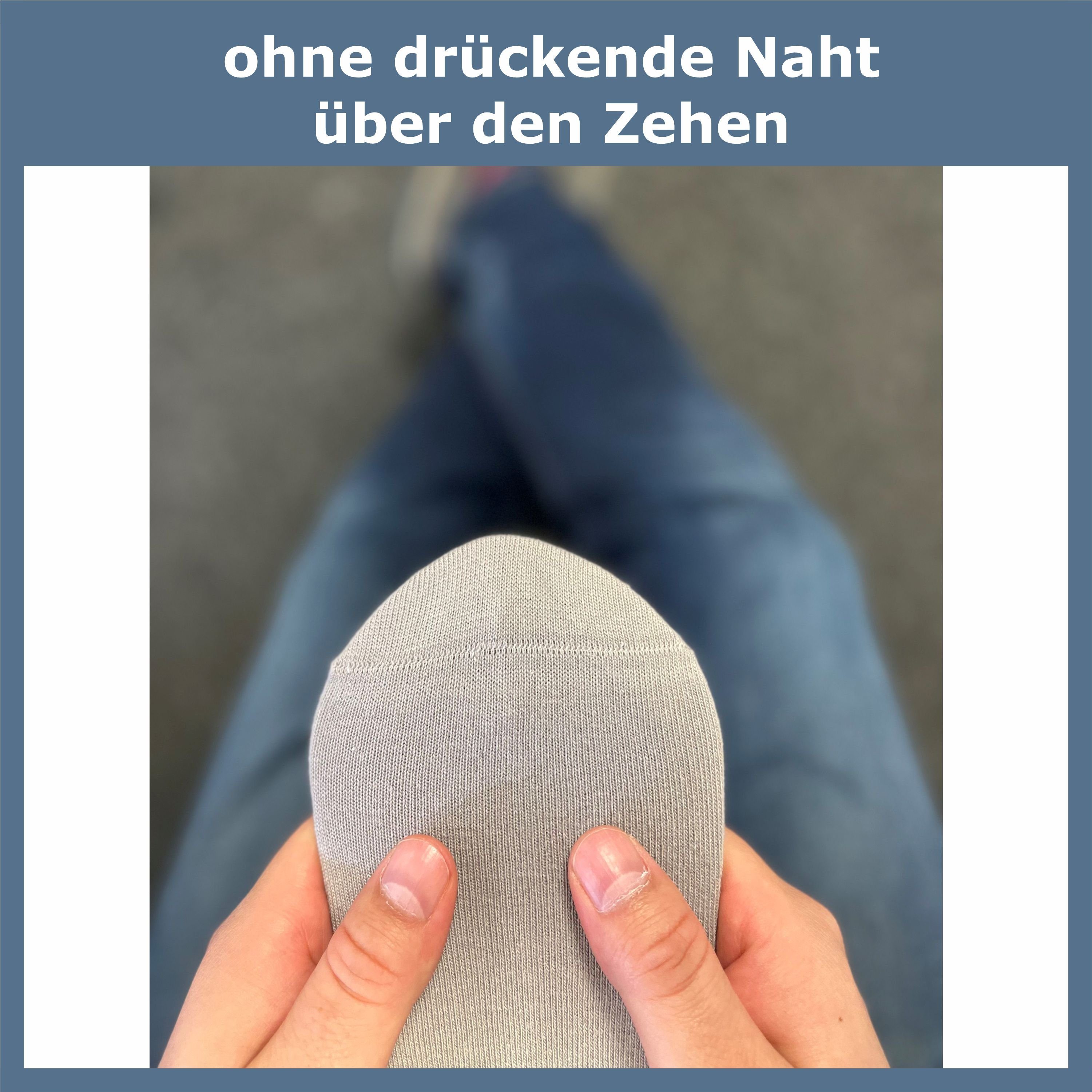 GAWILO Diabetikersocken für Damen ohne Gummidruck & ohne drückende Naht (6 Paar) Extra breiter Piquet-Strick am Komfortbund der nicht einschneidet
