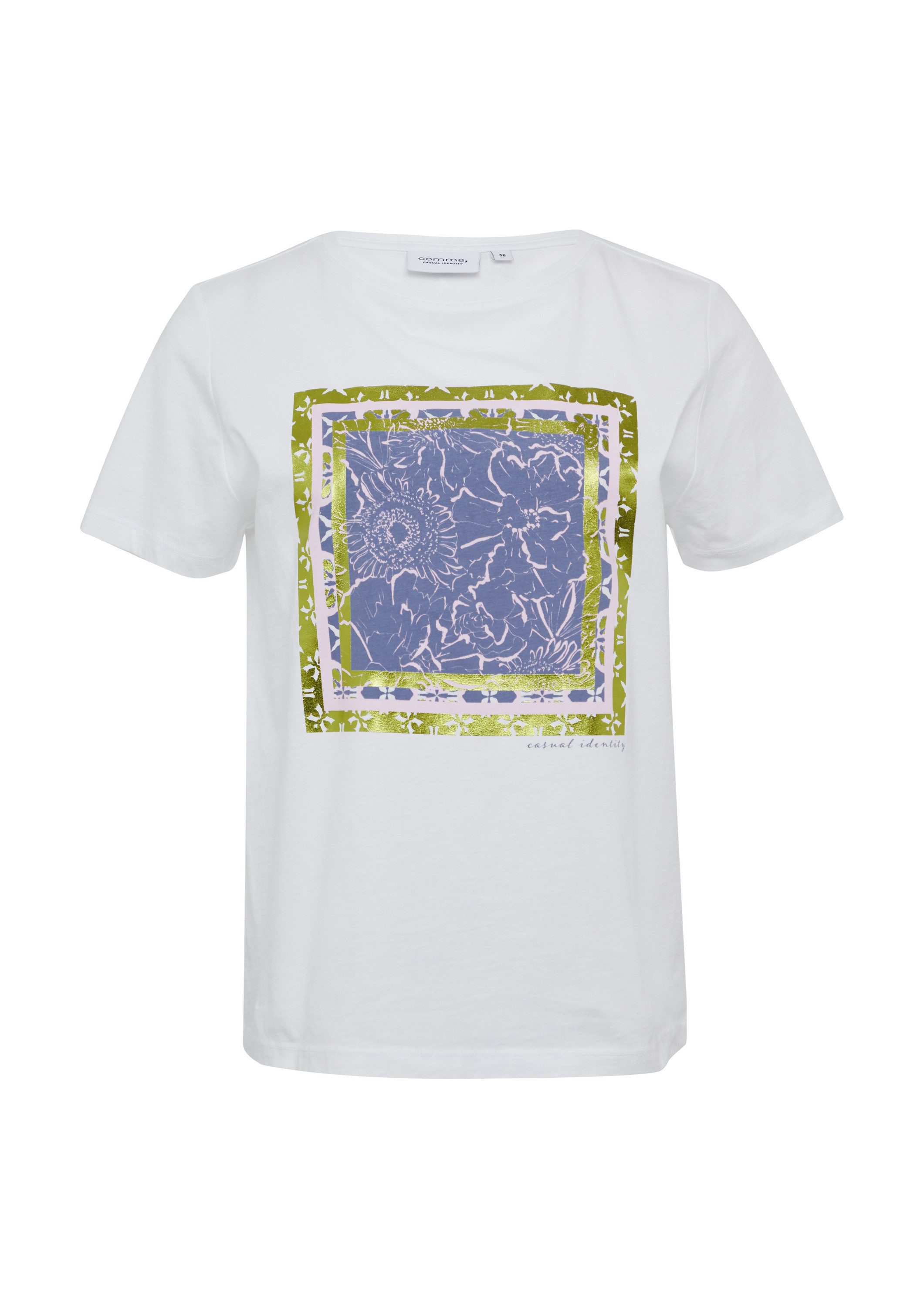comma Kurzarmshirt T-Shirt Jersey-T-Shirt mit Artwork günstig online kaufen