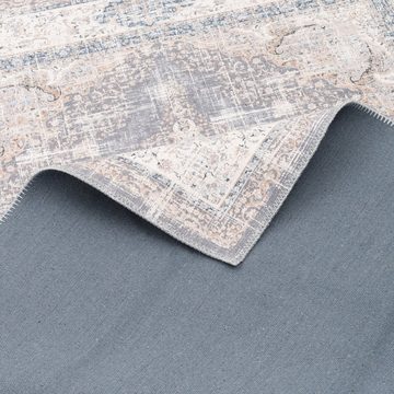 Orientteppich Vintage Designerteppich Finesse Orient Medaillon, Pergamon, Rechteckig, Höhe: 4 mm