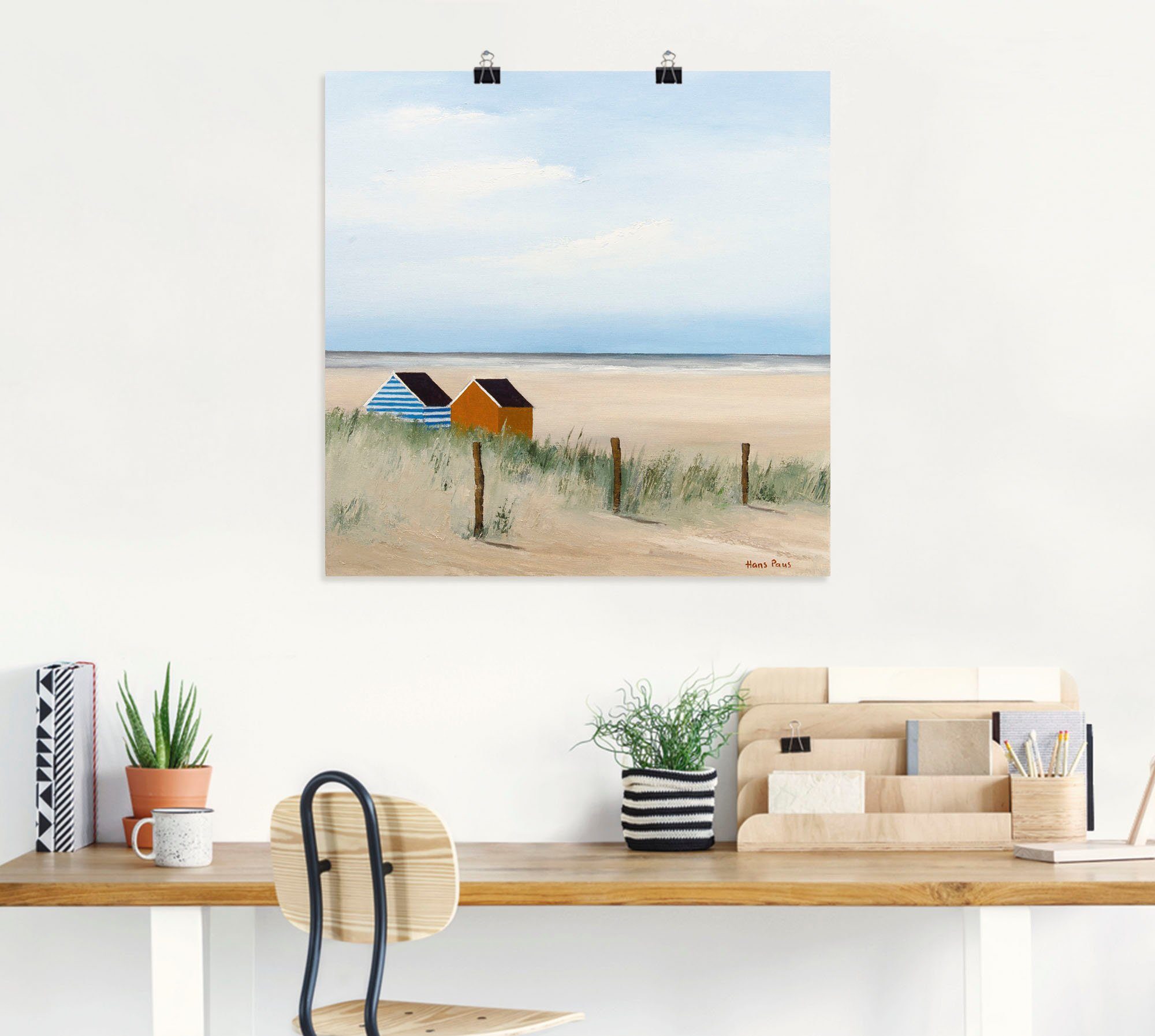 Artland Wandbild Sonniger Morgen V, Strand (1 St), als Leinwandbild, Poster in verschied. Größen