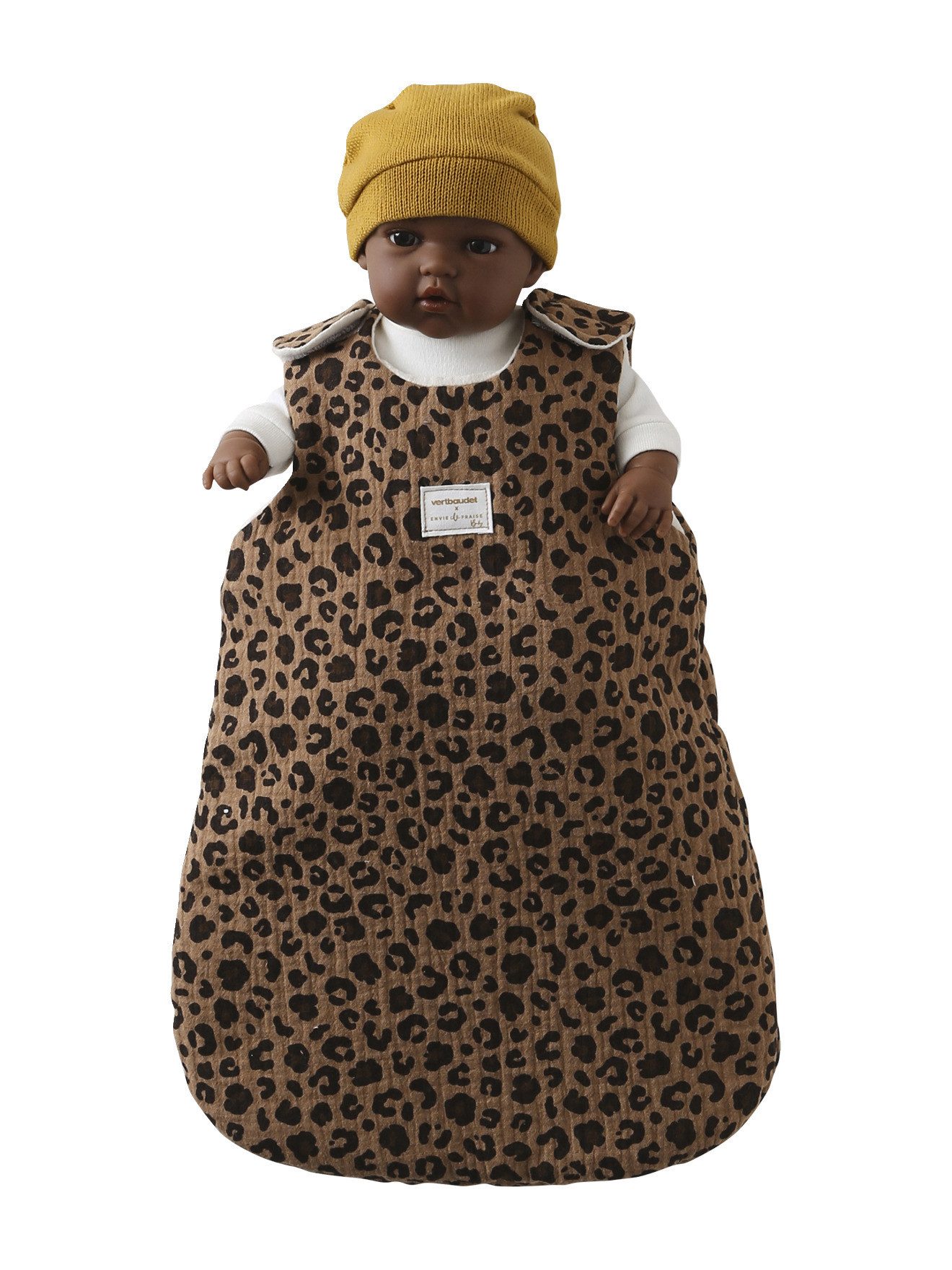 vertbaudet Puppen Accessoires-Set Puppen-Schlafsack aus Musselin Leo-Capsule
