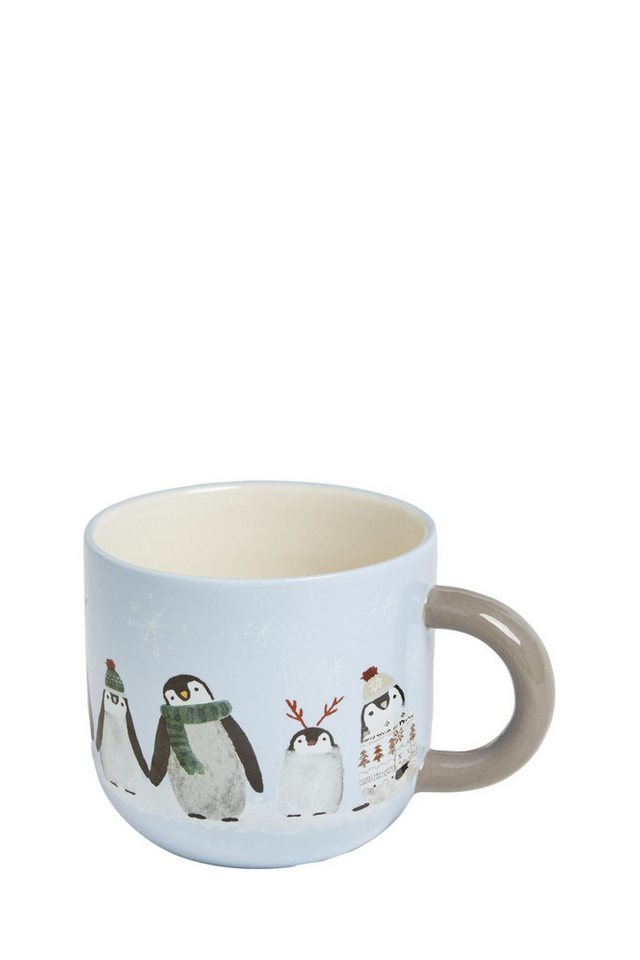 Next Becher Henkeltassen im 2er-Set, Pinguin, Steingut, Trinkbecher