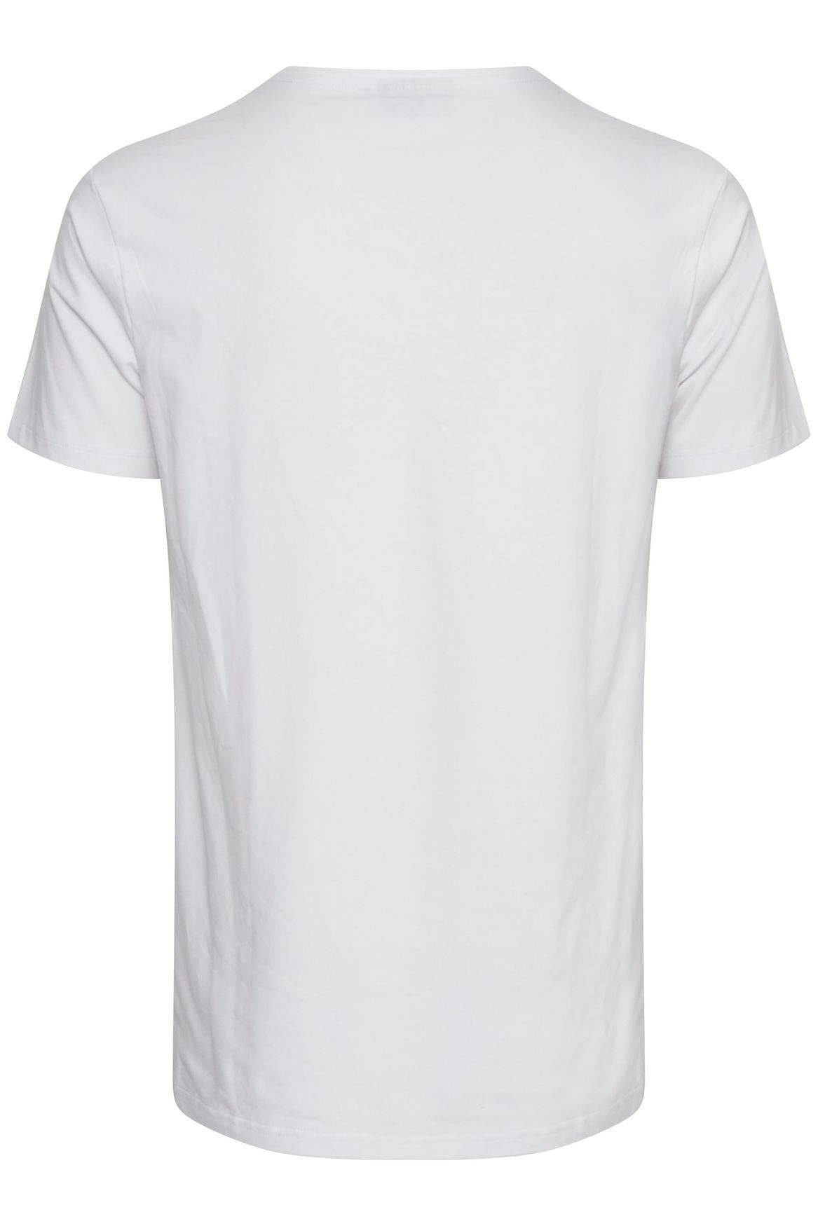 T-Shirt Weiß Kurzarm Einfarbiges Friday in T-Shirt V-Ausschnitt Casual LINCOLN 4458 Basic