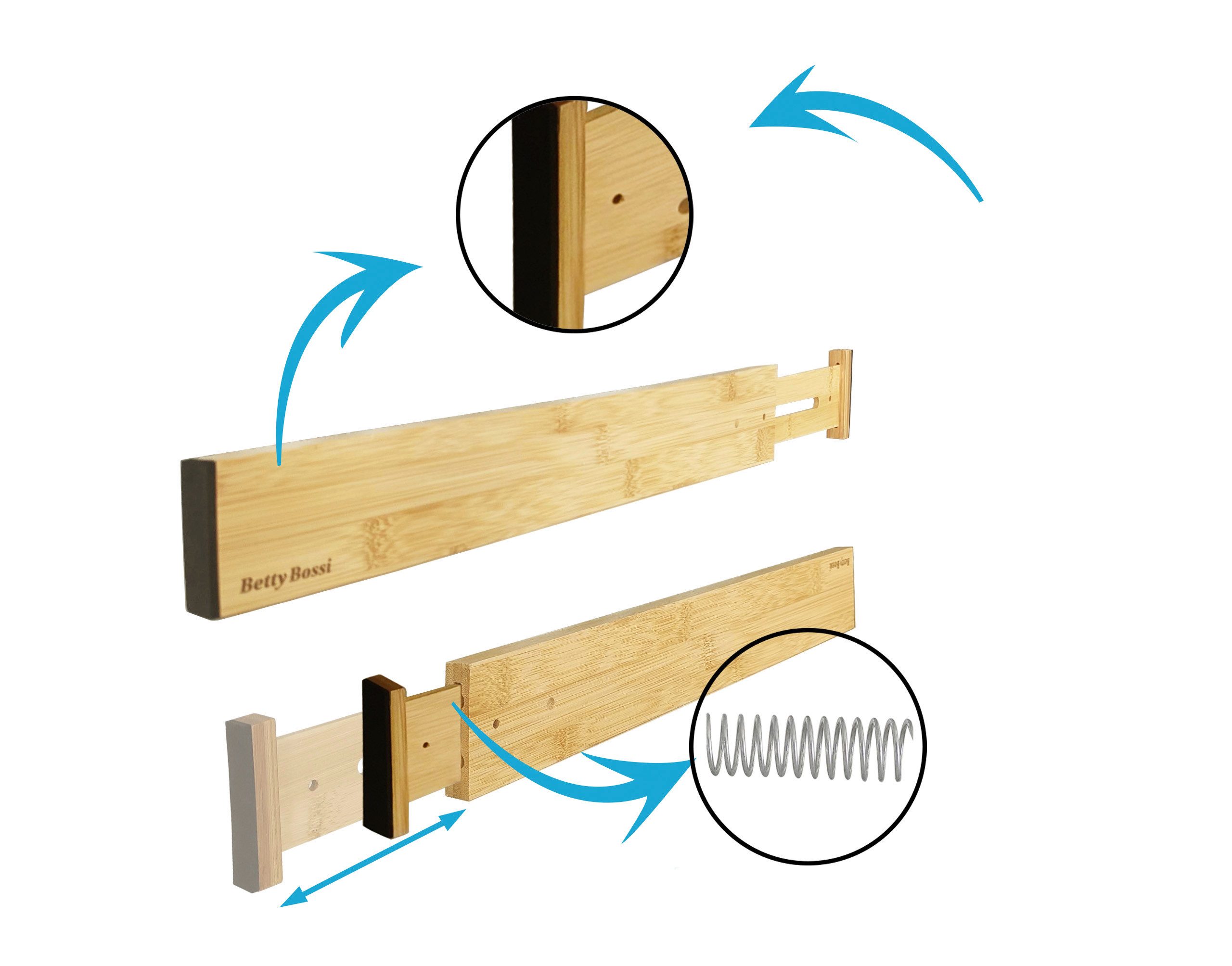 Betty Bossi Schubladeneinsatz Schubladen-Unterteiler, 6 cm hoch - 2 Stück (Set, 2-er Set)