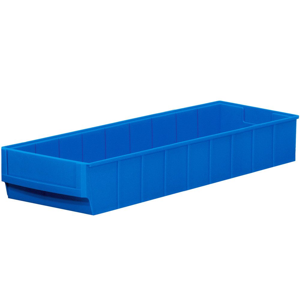 BRB-Lagertechnik Stapelbox 12x Regalkasten "Profi", LxBxH 500x183x81 mm, Stabile Griffmulde, kräftiger Stapelrand, großes Etikettenfeld