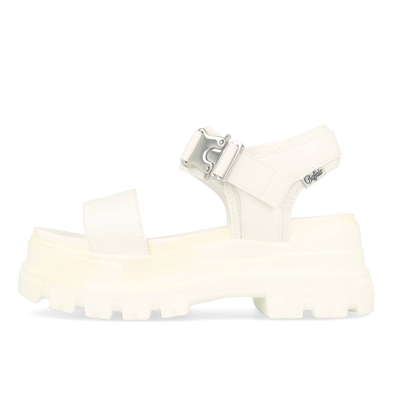 Jojo White Sandale Damen Nappa Buffalo Sandale Weiß Buffalo Vegan Plateau