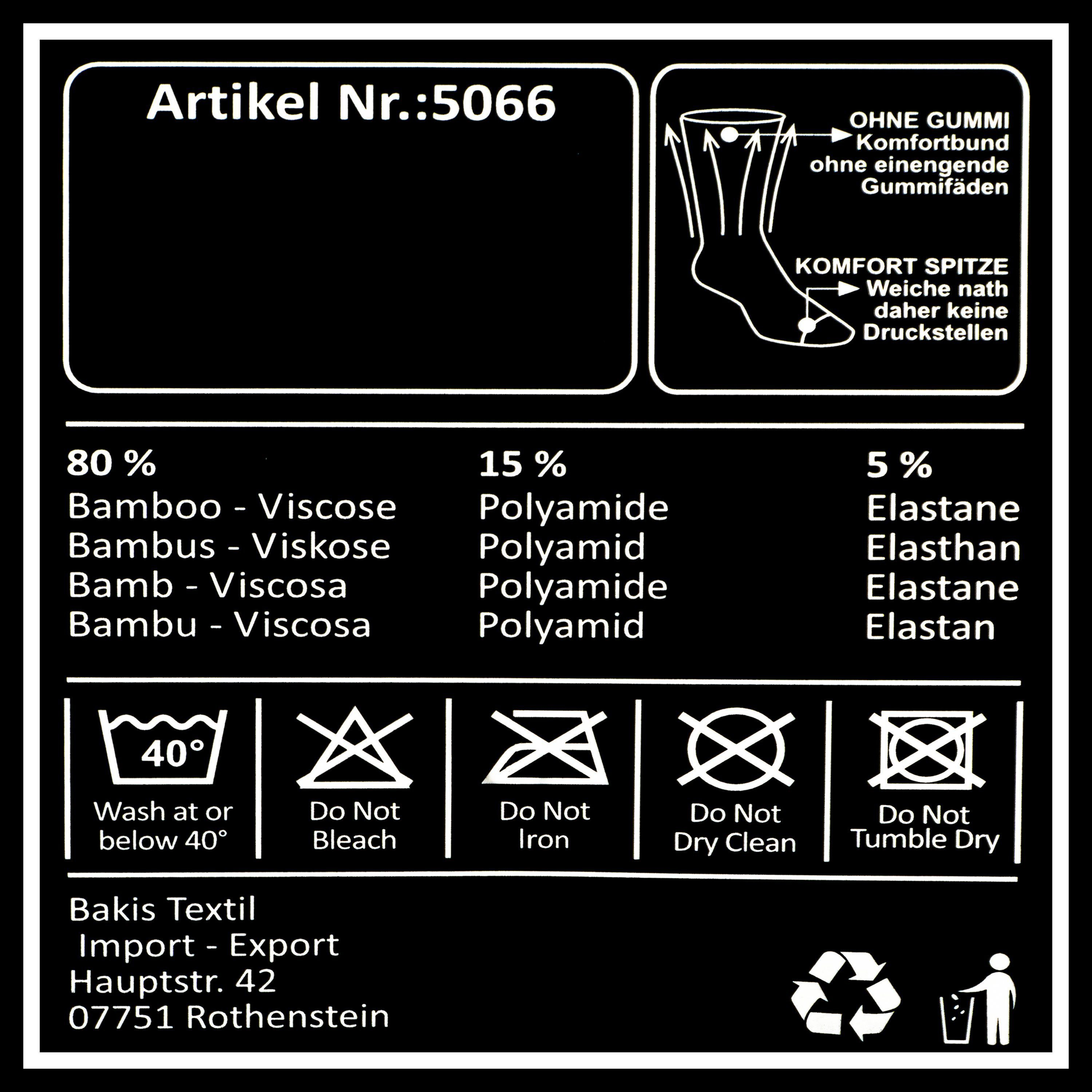 TEXEMP Gesundheitssocken 3 - 6 Paar Gesundheitssocken Socken Viskose Bambus günstig online kaufen