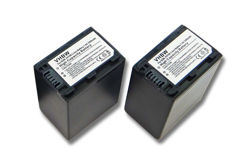 V) Sony mAh Li-Ion DCR-HC51(E), 3300 DCR-HC53(E), Kamera-Akku DCR-HC62(E) vhbw kompatibel mit (7,4 DCR-HC47(E),