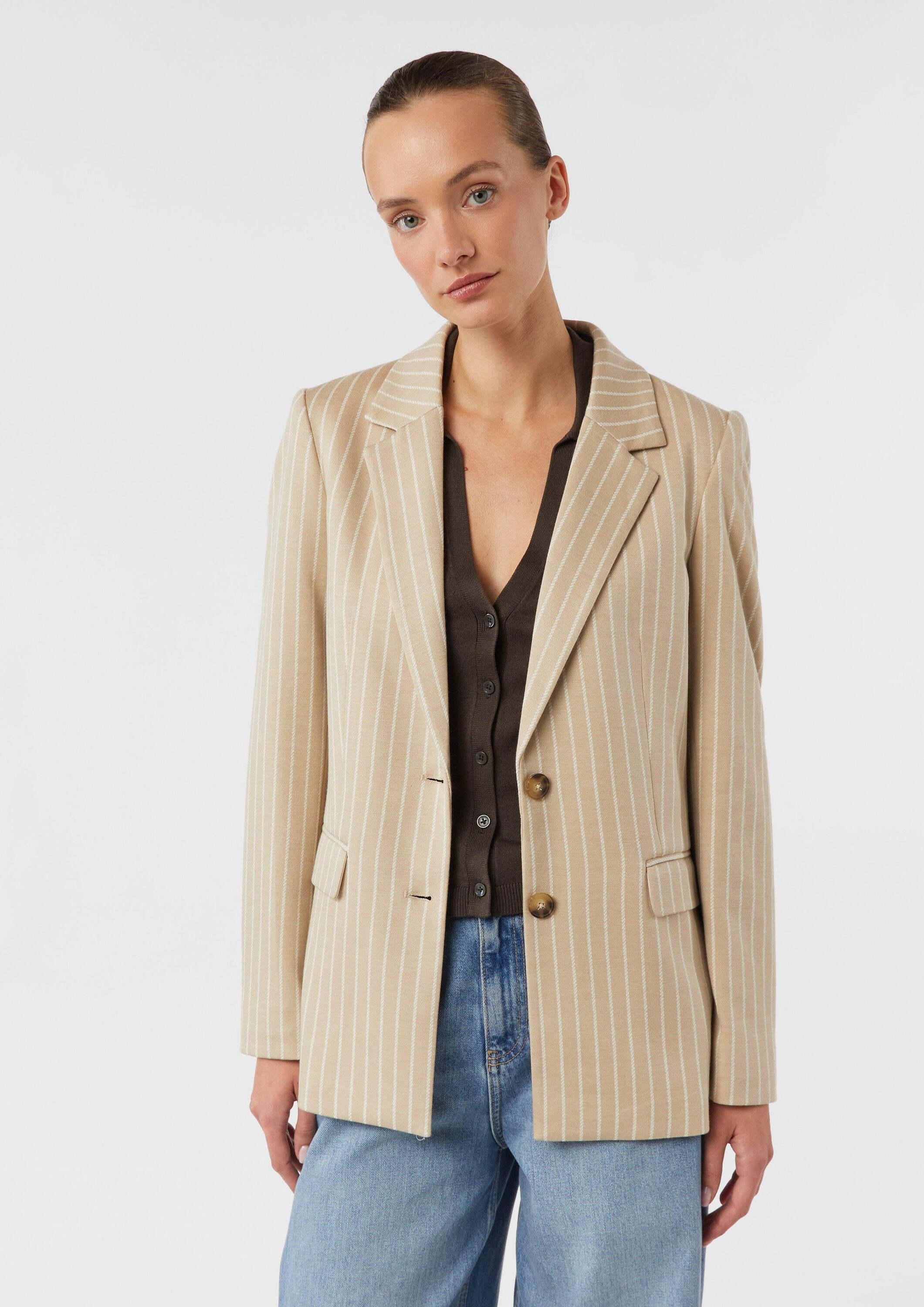 comma Куртки блейзер Indoor-Blazer Jersey-Blazer mit Nadelstreifen