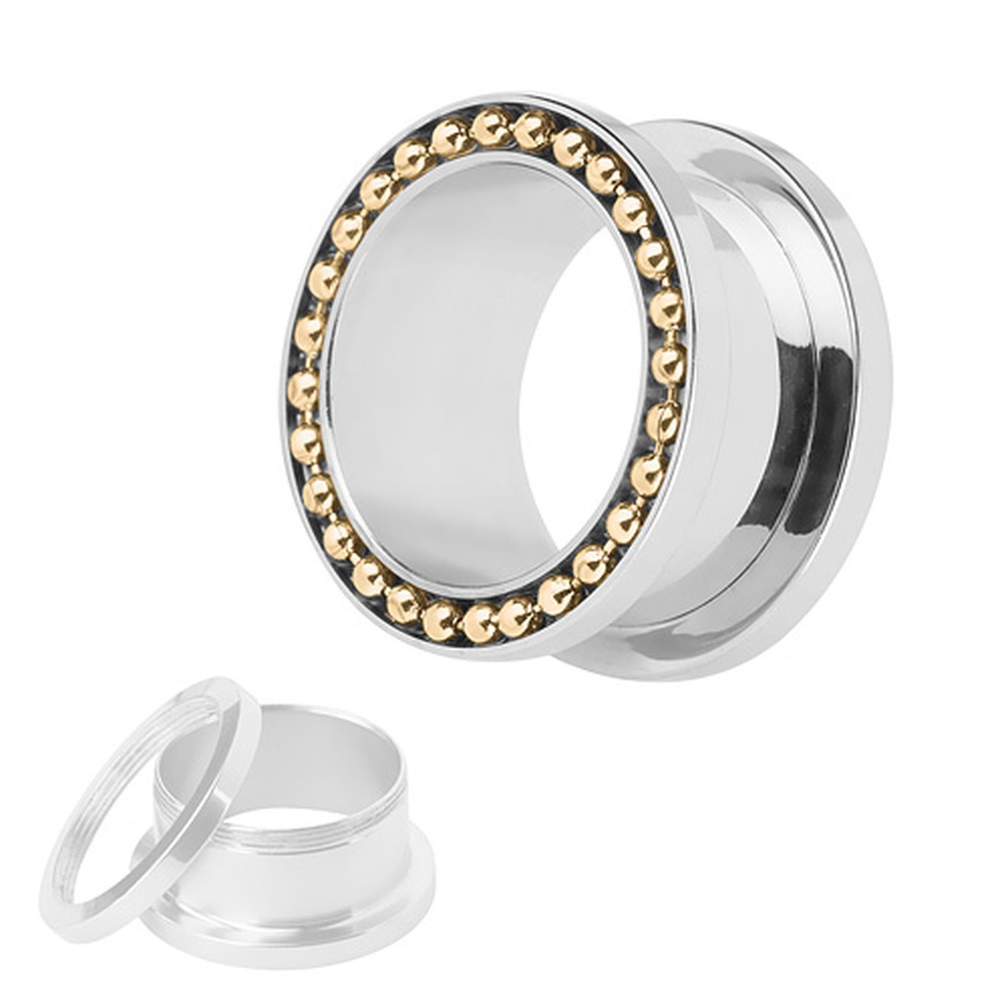 Taffstyle Plug Piercing Silber mit Stahl günstig online kaufen
