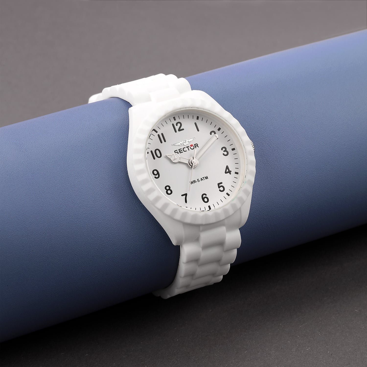 Silikonarmband Sector Analog, weiß, rund, Herren groß Quarzuhr Armbanduhr Armbanduhr 42mm), Sector (ca. Fashion Herren