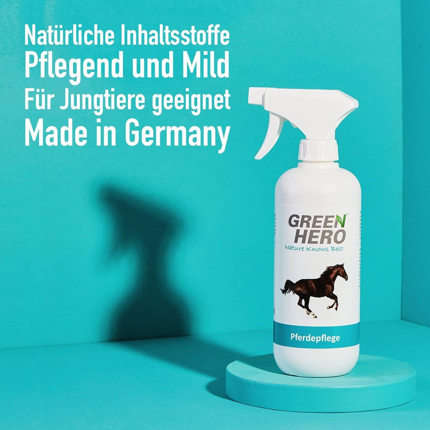 GreenHero Fellpflege Pferdepflege - Natürliche Inhaltsstoffe, 500 ml