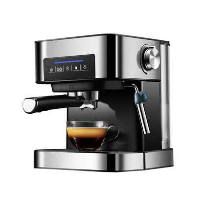 Tidyard Espressomaschine 20 Bar, 15 Tassen, 1,6 l, 850 W, mit Dampfmilchaufschäumer