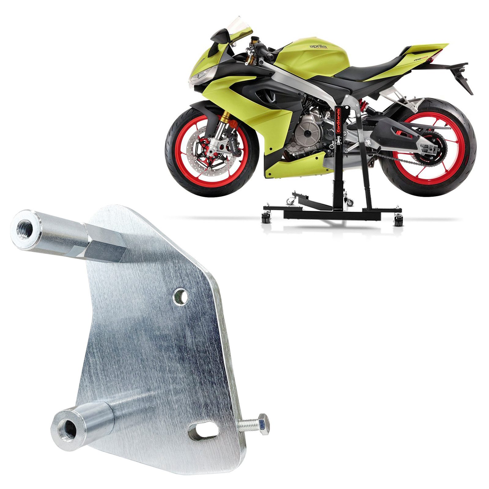 ConStands Motorradheber Adapterplatte für # Power Classic / Evo für Aprilia RS 660 20-25